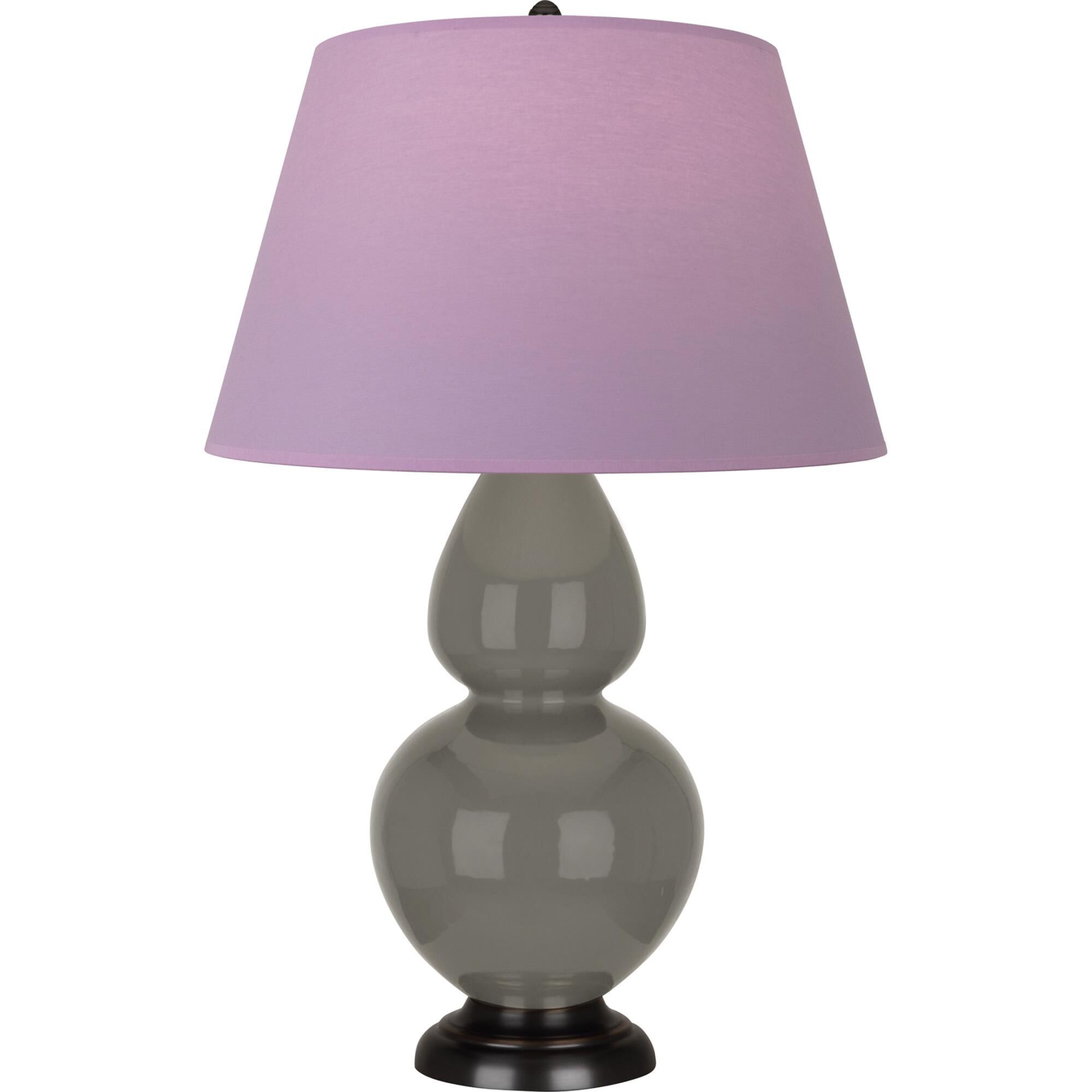 Shown in Ash finish and Lavender and Plum shade and Deep Patina Bronze accent