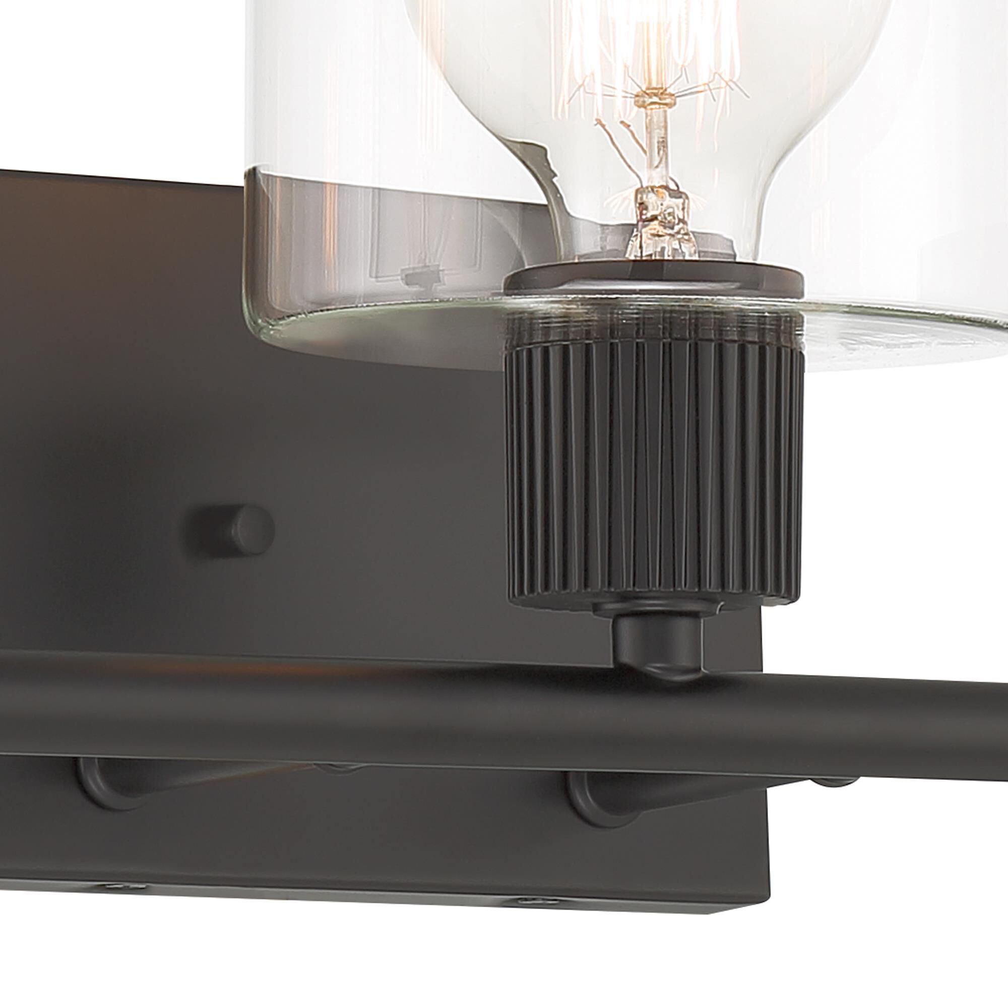 Shown in Matte Black finish and Clear glass