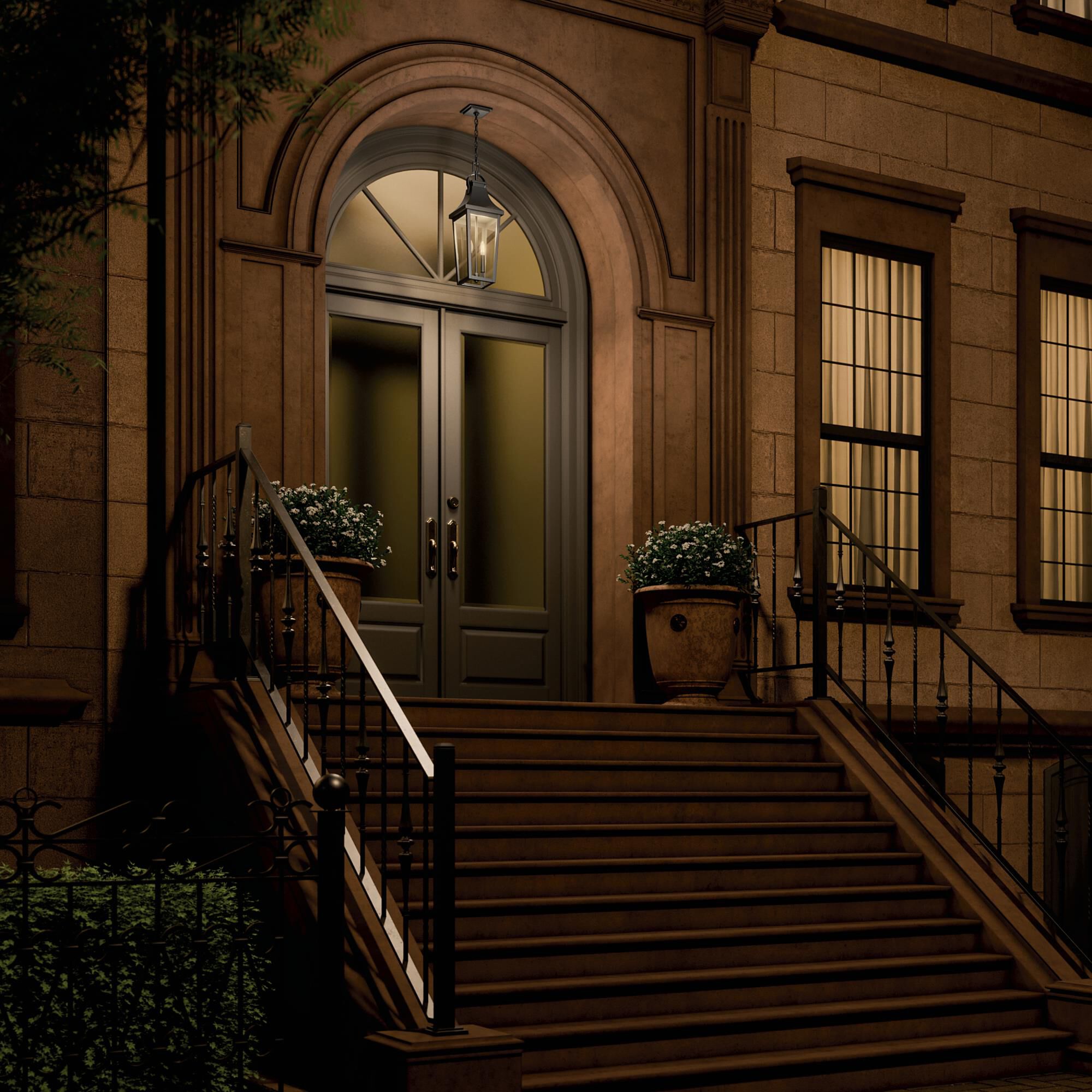 Shown in Textured Black finish and Clear glass