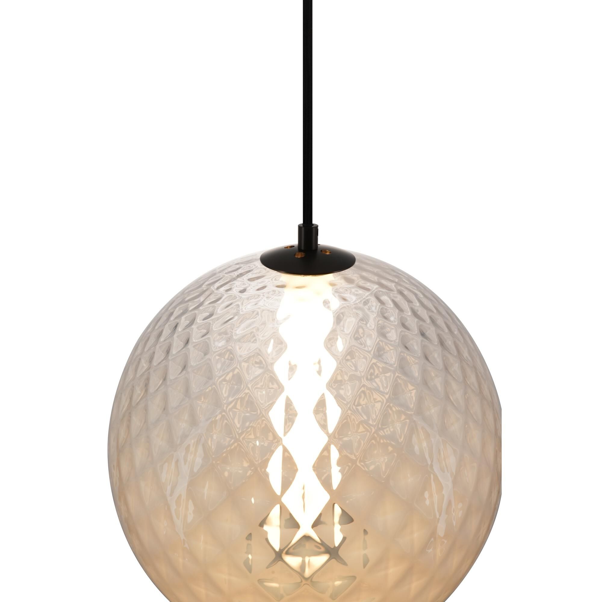 Shown in White finish and Diamond glass