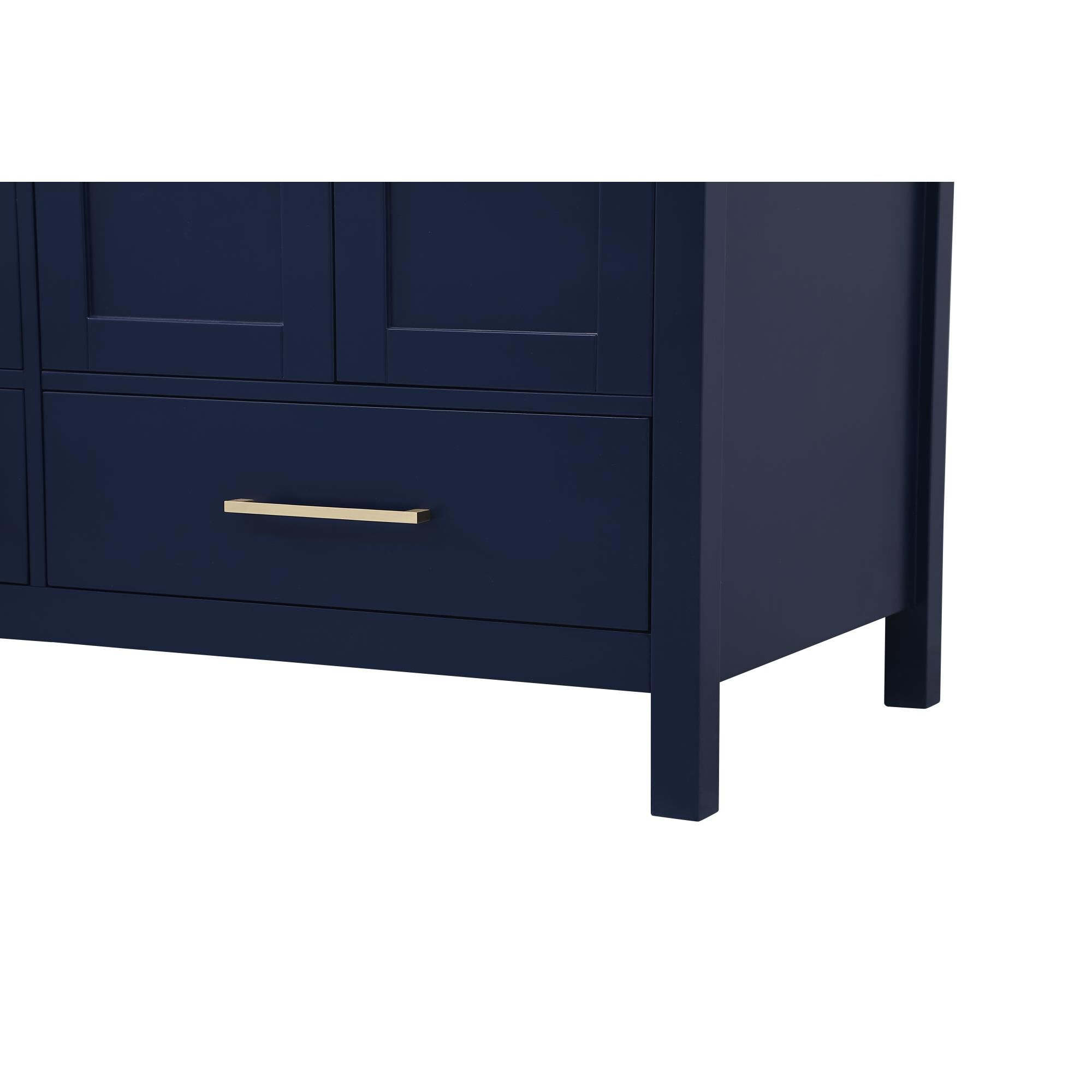 Shown in Blue And Gold With Calacatta Quartz finish