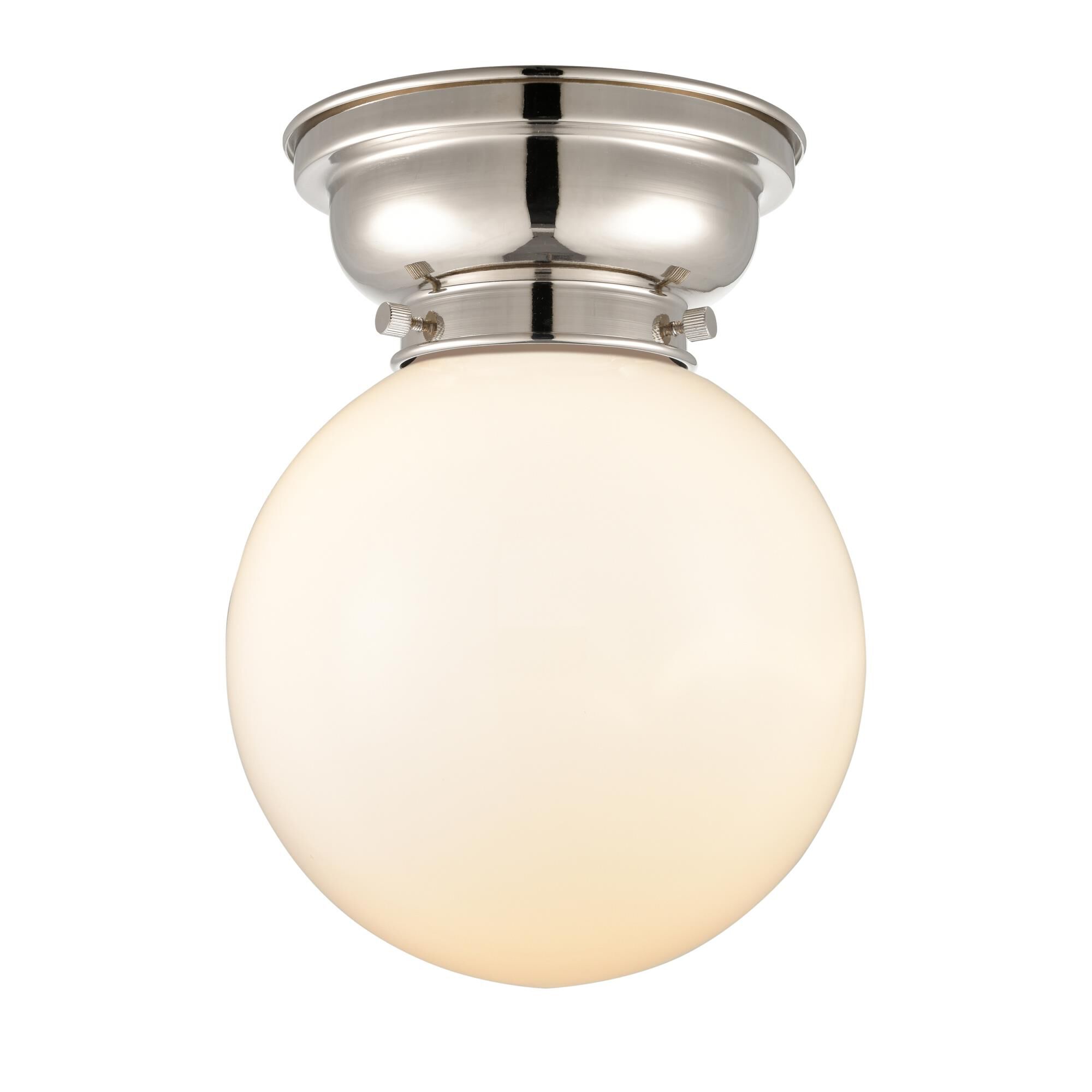 Shown in Polished Nickel finish and Globe glass and Glass shade
