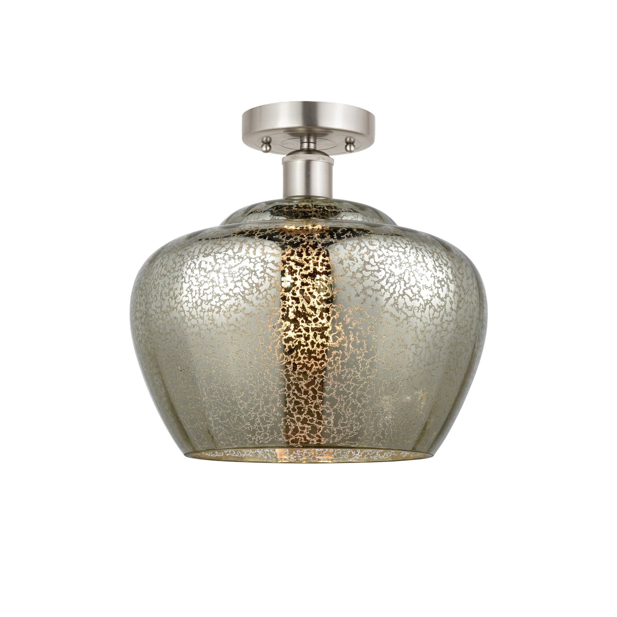 Shown in Brushed Satin Nickel, Mercury finish and Mercury glass and Mercury Glass shade