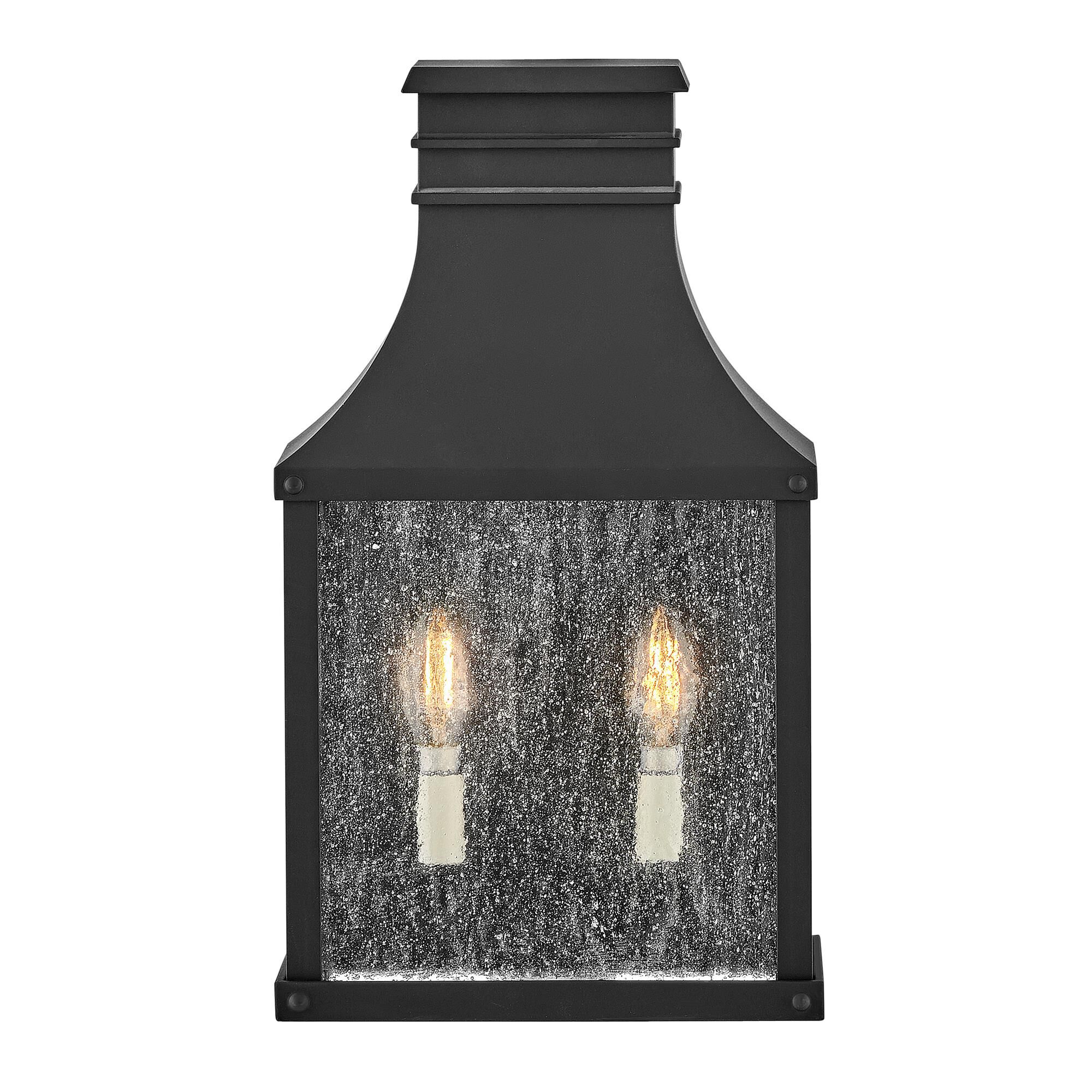 Shown in Museum Black finish and Clear Seedy glass