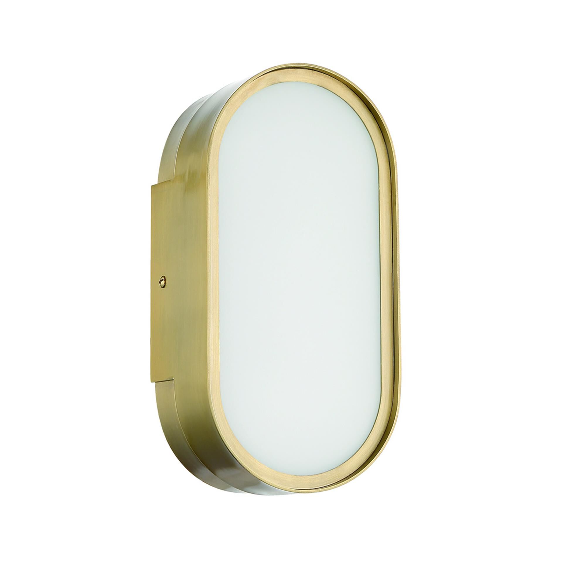 Shown in Satin Brass finish and White Frosted glass and Glass shade