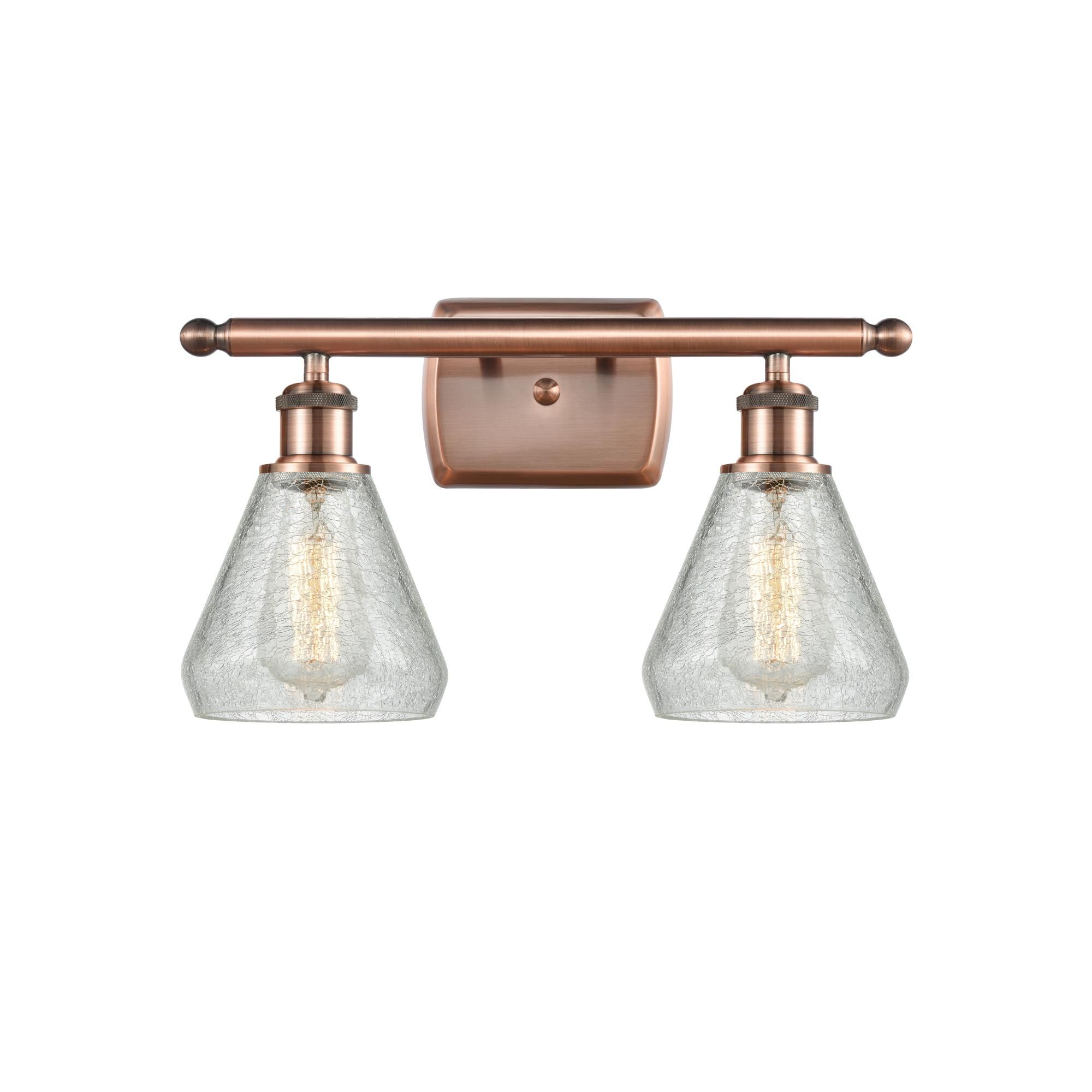 Shown in Antique Copper finish and Cone glass and Glass shade