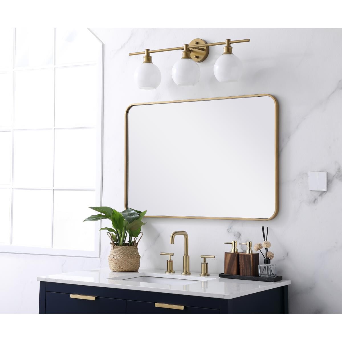Shown in Brass finish