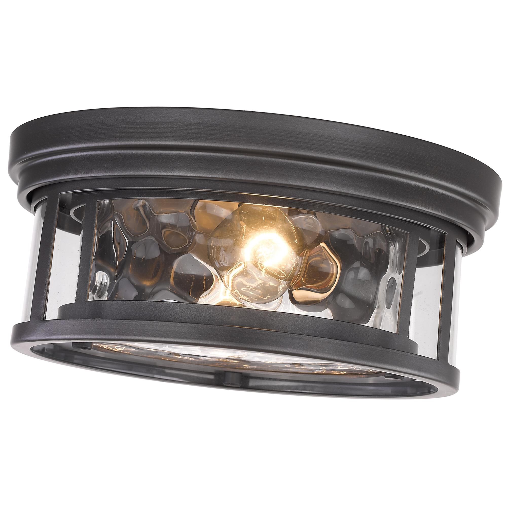 Shown in Bronze finish and Glass shade