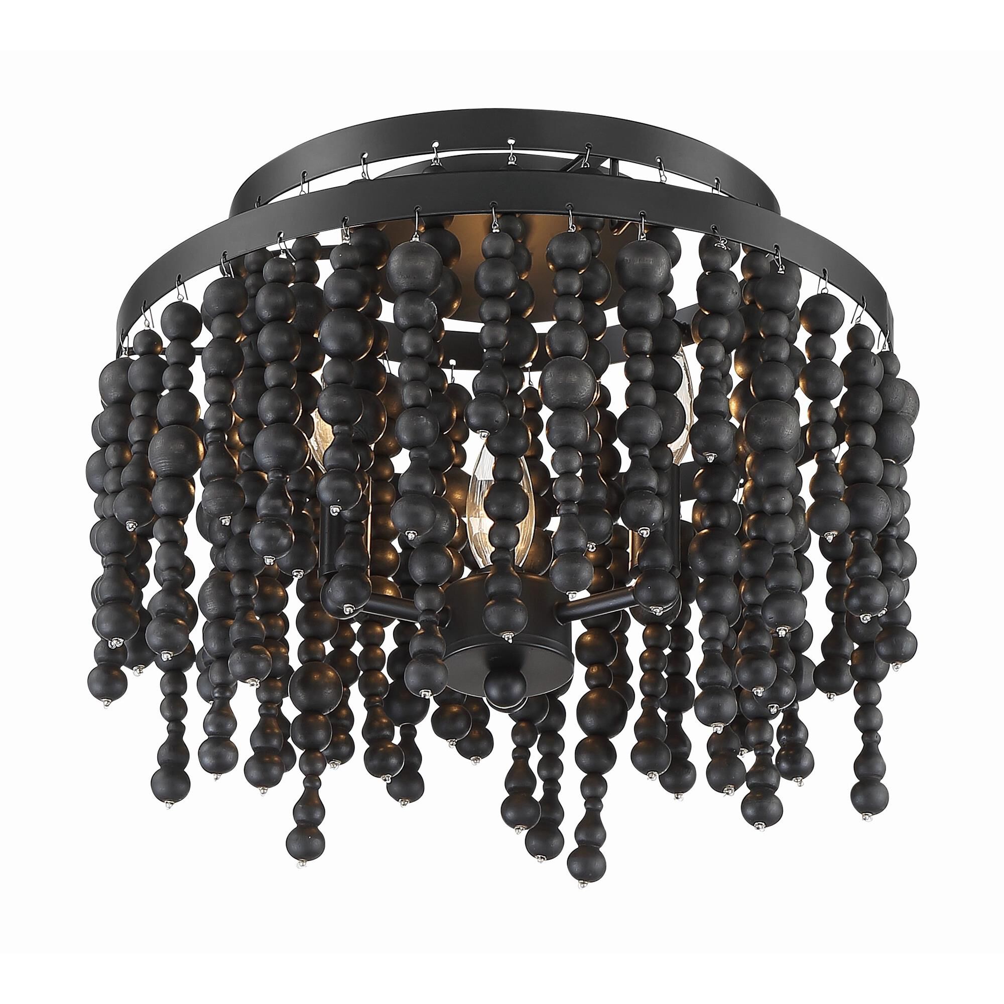 Poppy 15 Inch 3 Light Semi Flush Mount,