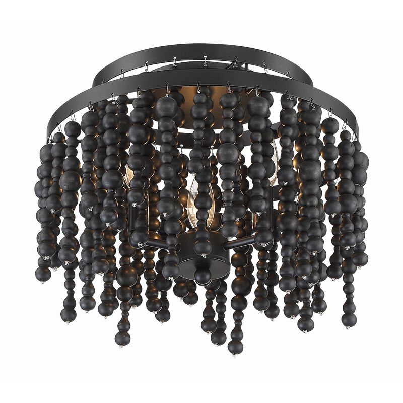 Poppy 15 Inch 3 Light Semi Flush Mount by Crystorama
