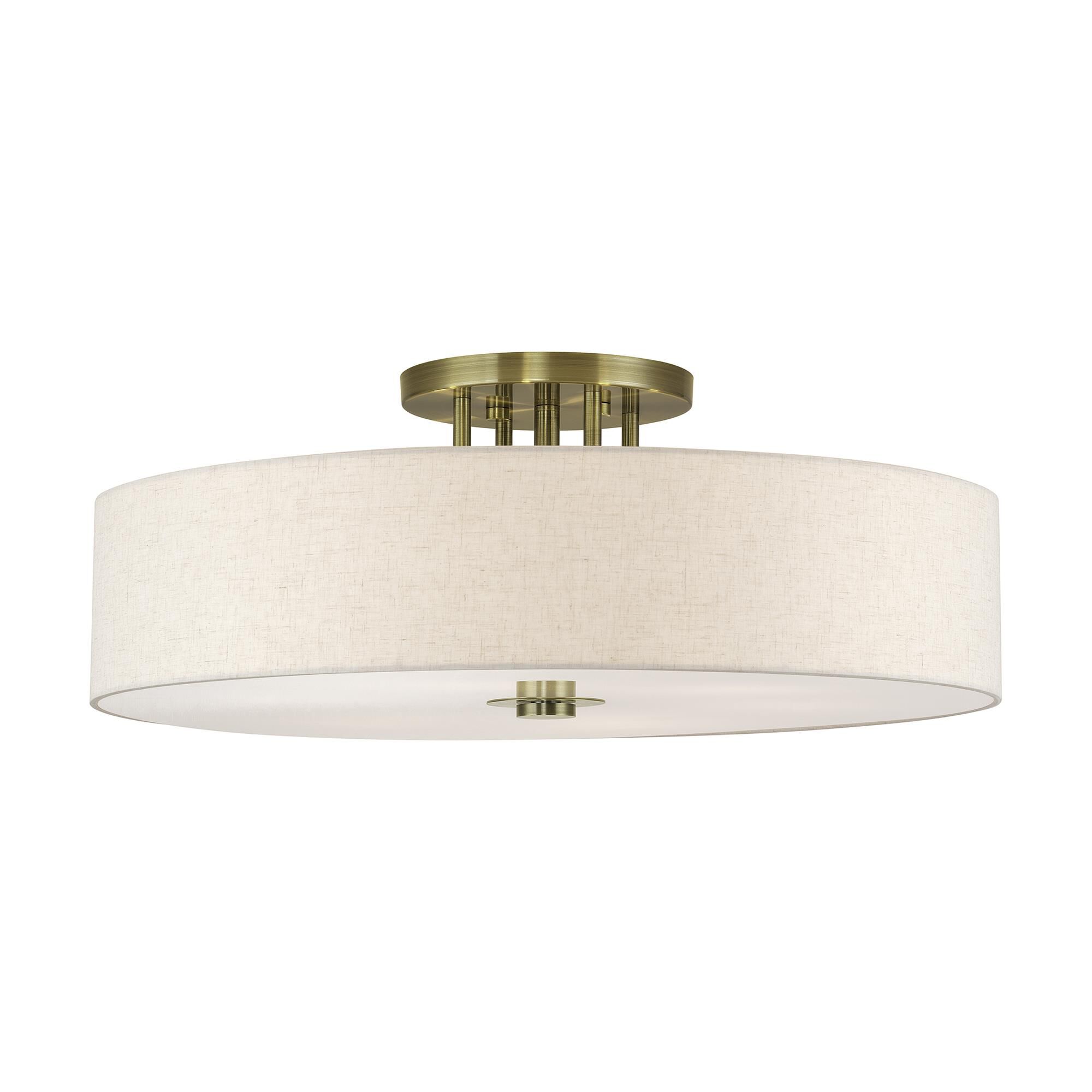 Monroe 30 Inch Semi Flush Mount by Livex Lighting