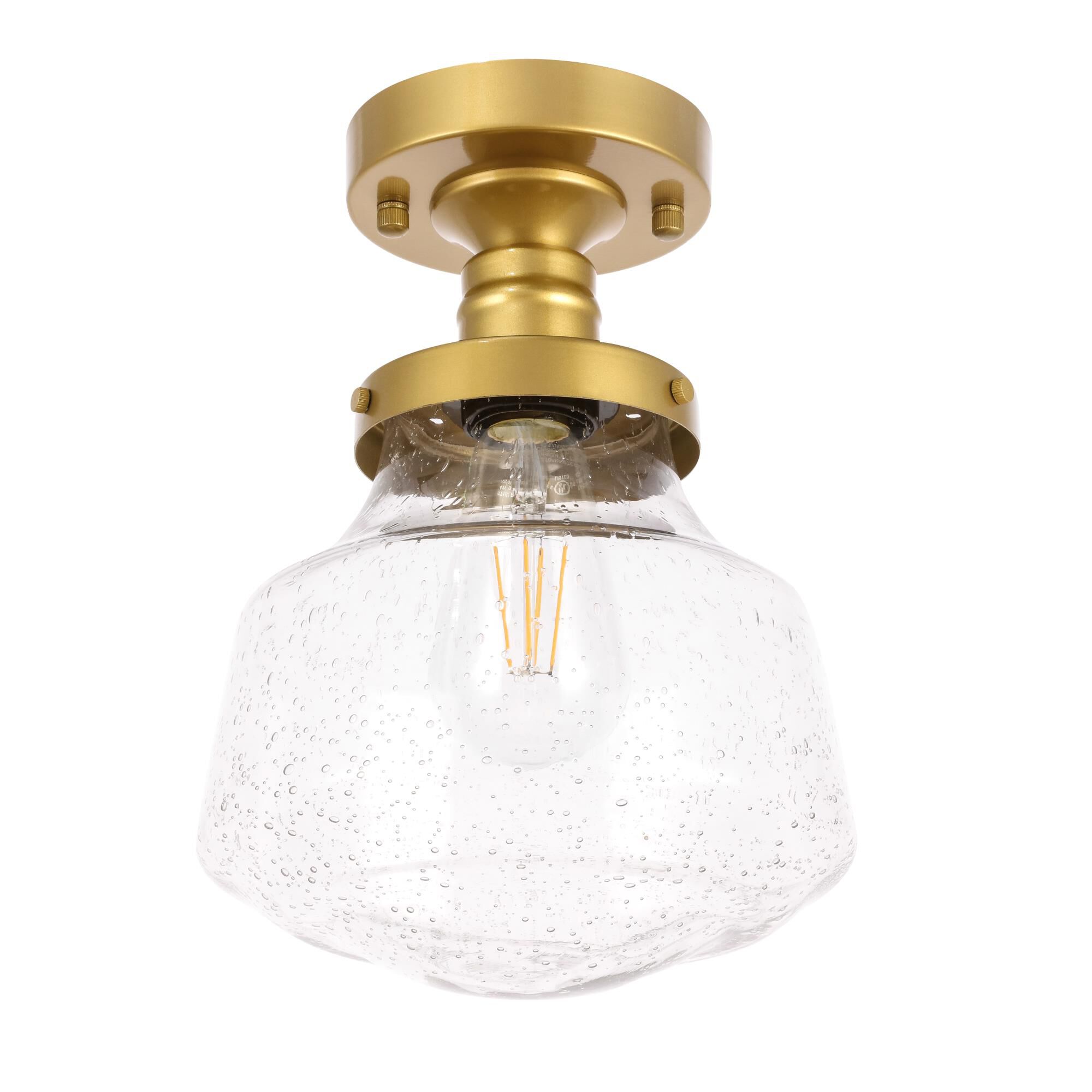 Lyle 8 Inch 1 Light Semi Flush Mount by Elegant Lighting