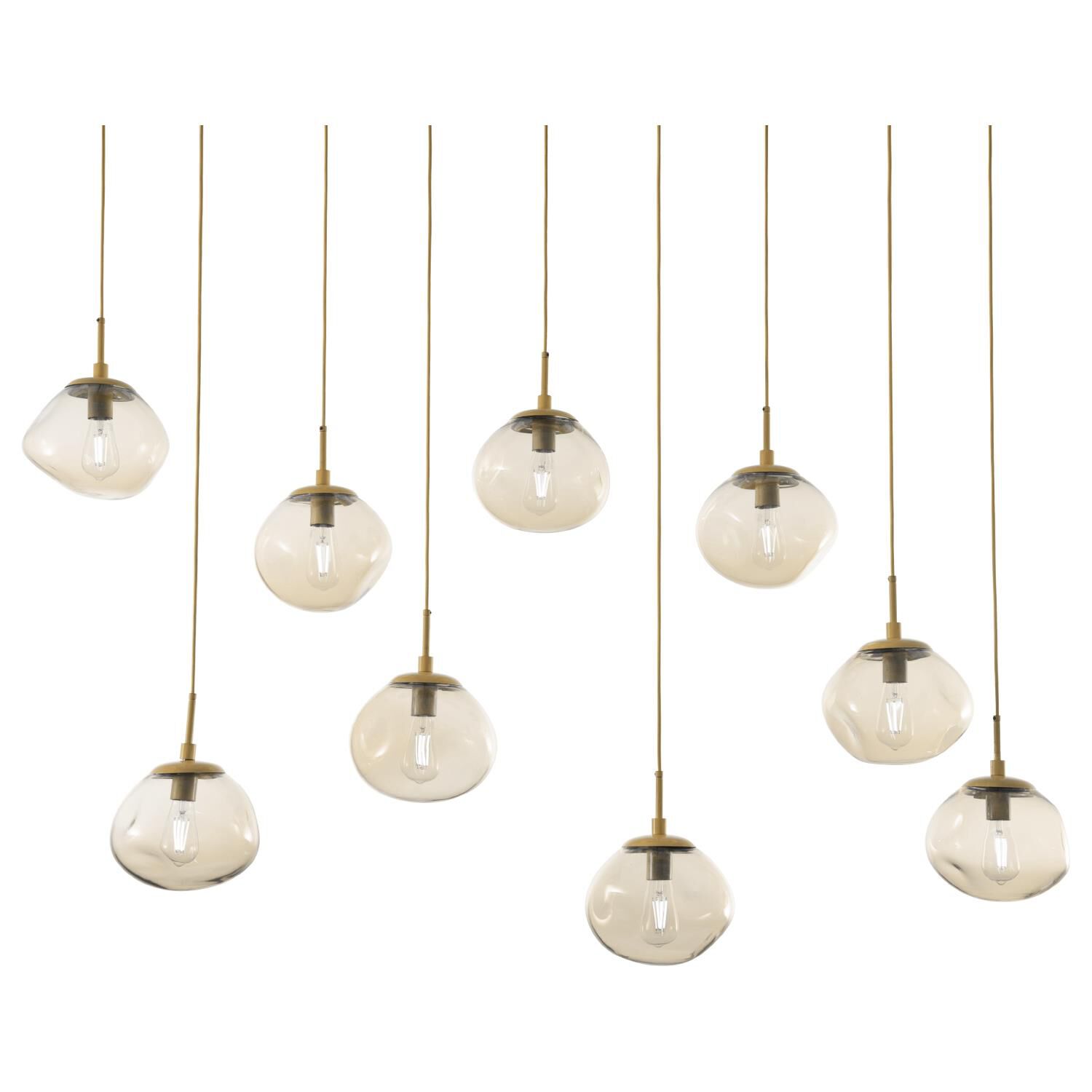 Levi Wilson Nebula 70 Inch 9 Light Linear Suspension Light by Hammerton Studio