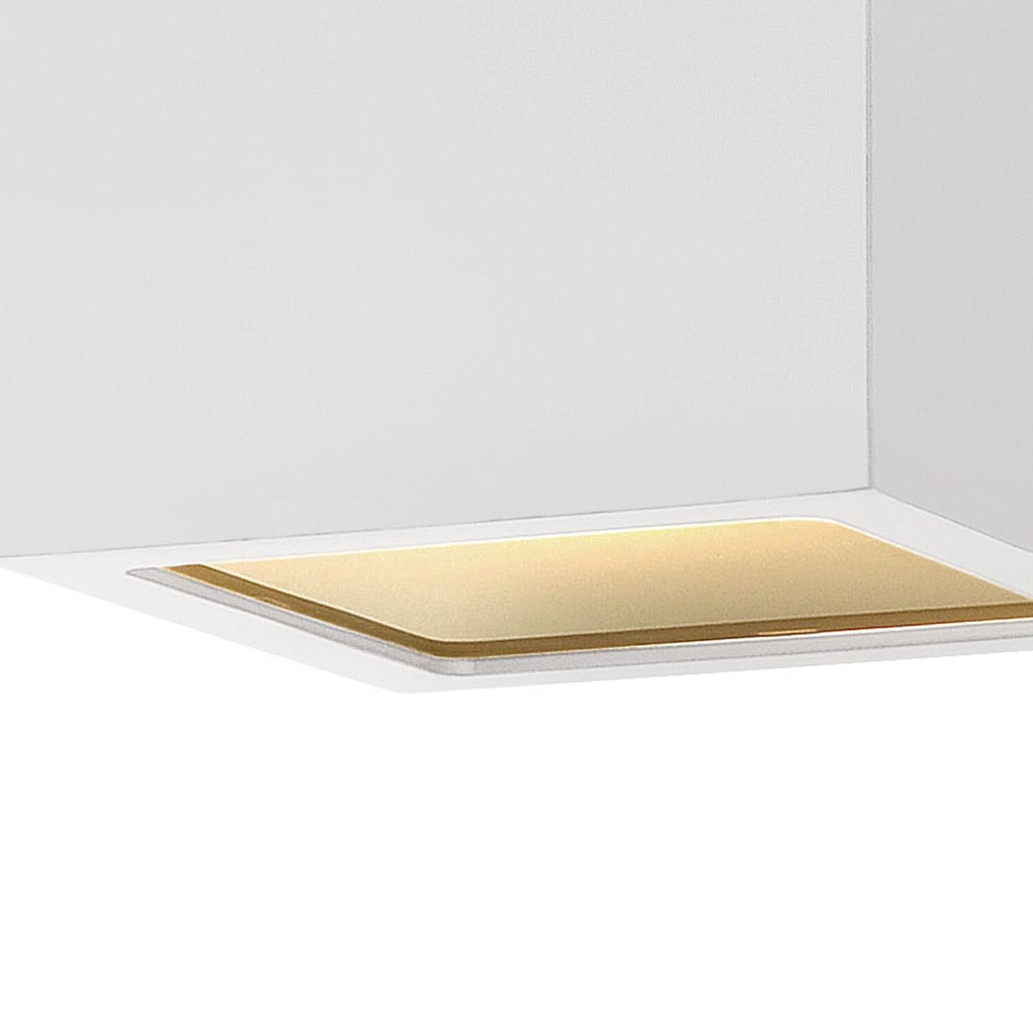 Shown in Satin White finish and Etched Lens glass