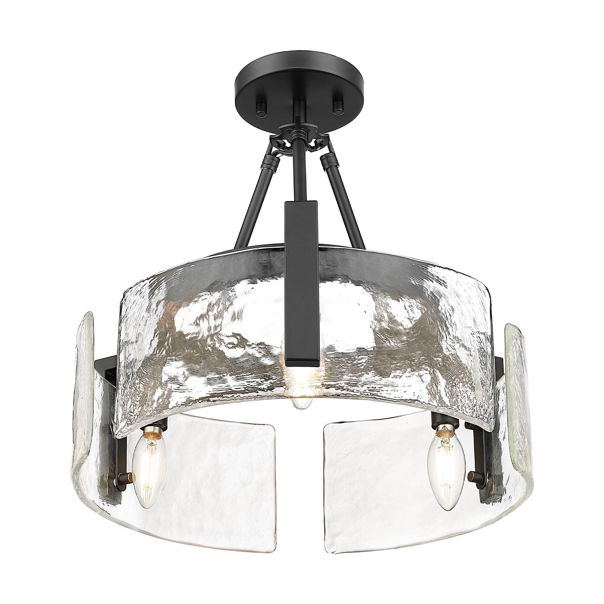 Aenon 17 Inch Semi Flush Mount by Golden Lighting