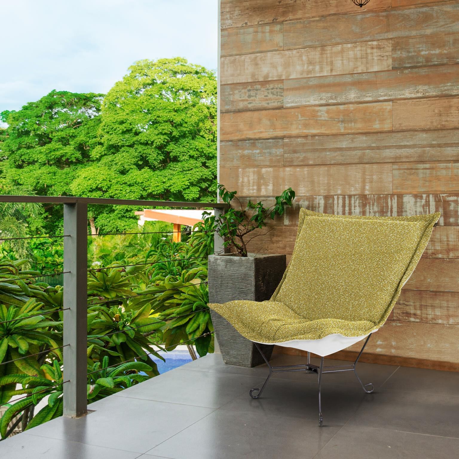 The Alicante Puff Accent Chair by Howard Elliott Collection