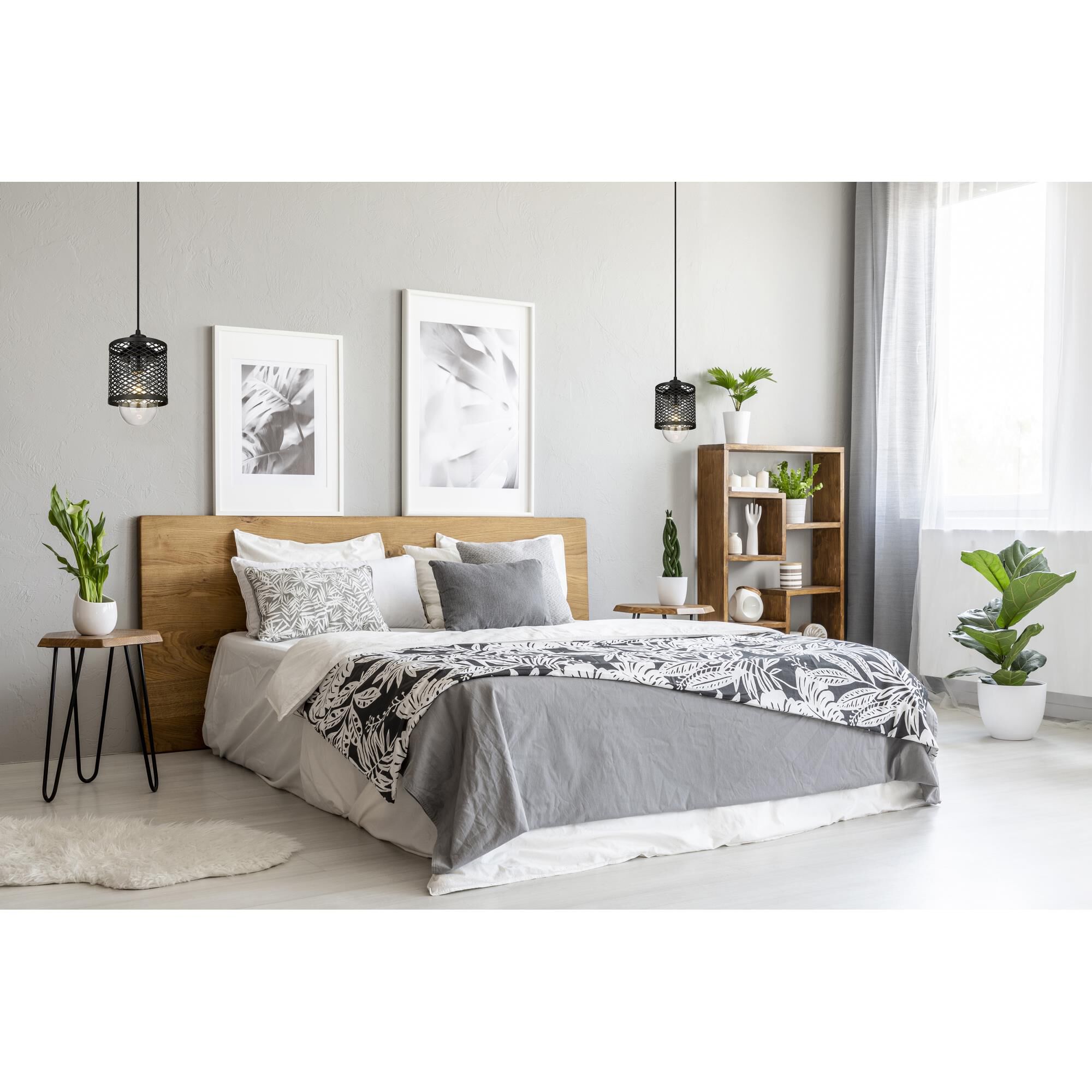 Shown in Matte Black finish and Clear glass and Clear shade