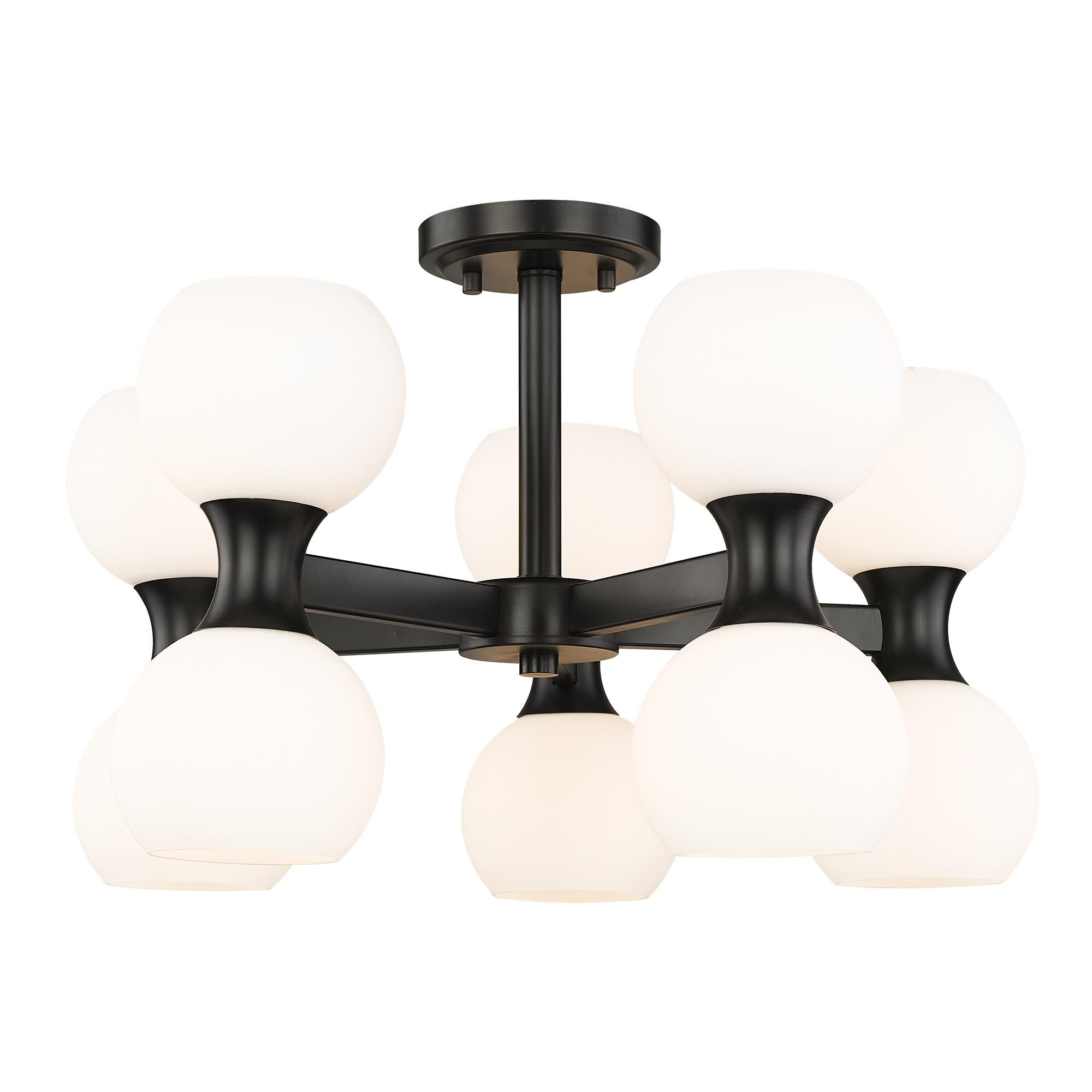 Shown in Matte Black finish and Matte Opal glass