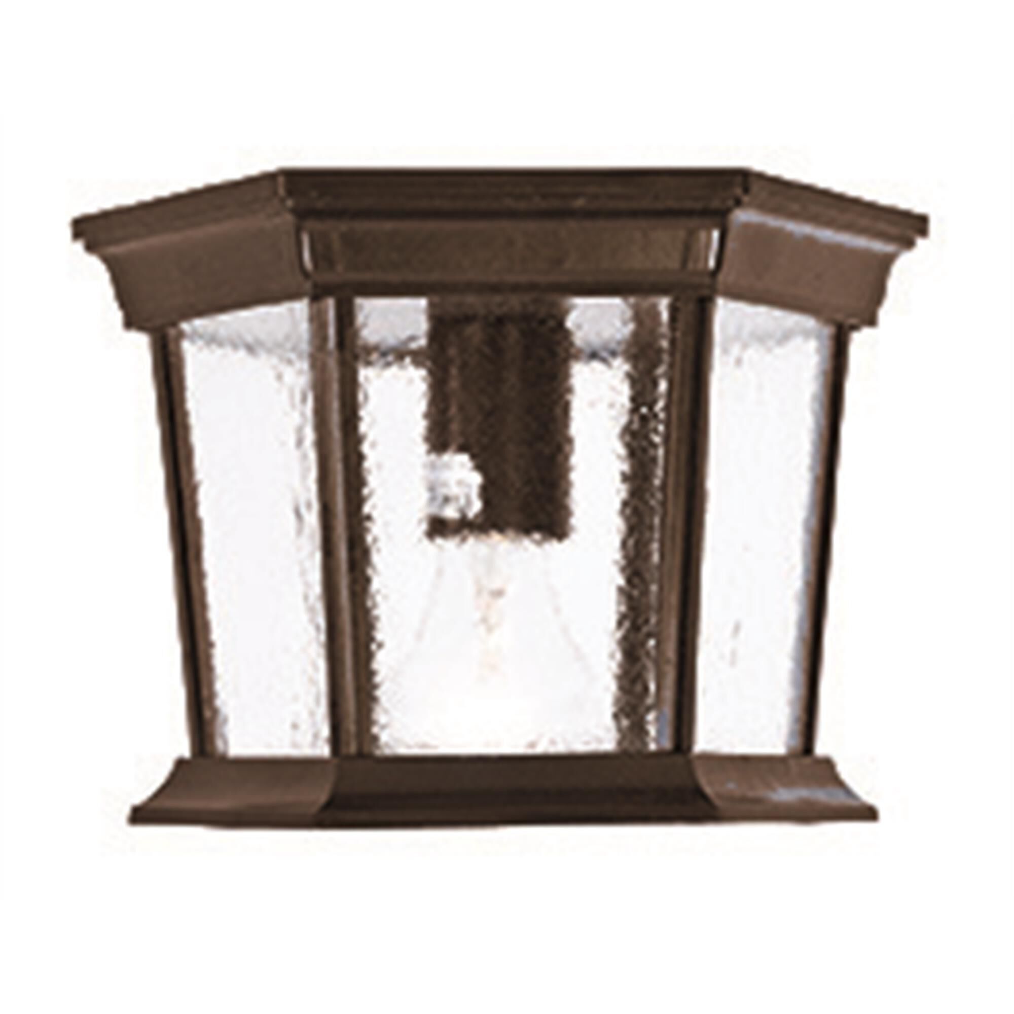 Shown in Burled Walnut finish and Clear glass and Clear Beveled Glass Panes shade