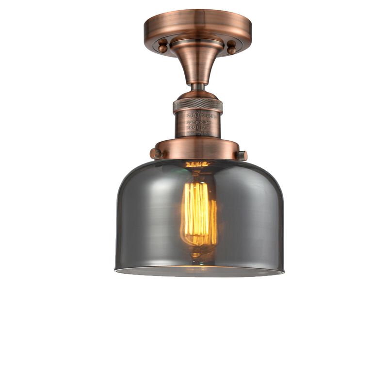 Bruno Marashlian Large Bell 8 Inch 1 Light Semi Flush Mount by Innovations Lighting