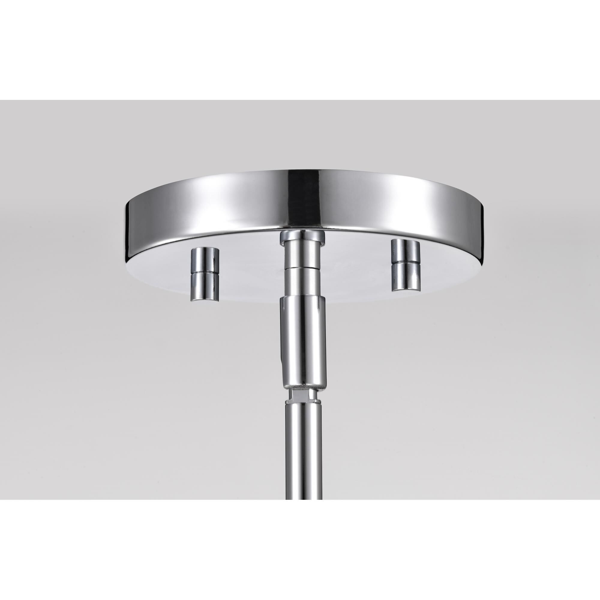 Shown in Polished Nickel finish and Clear glass