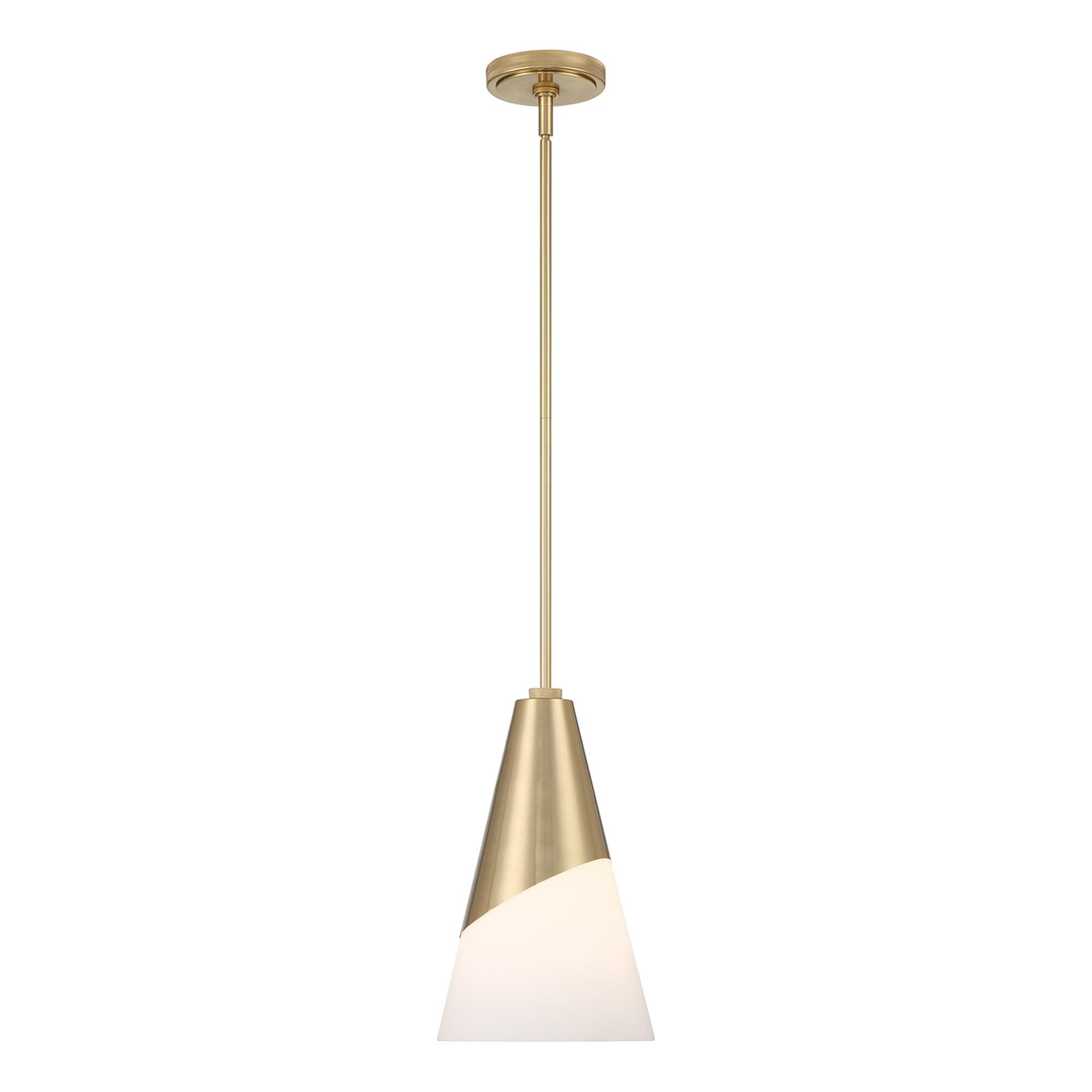 Shown in Vibrant Gold finish and Frosted Glass shade