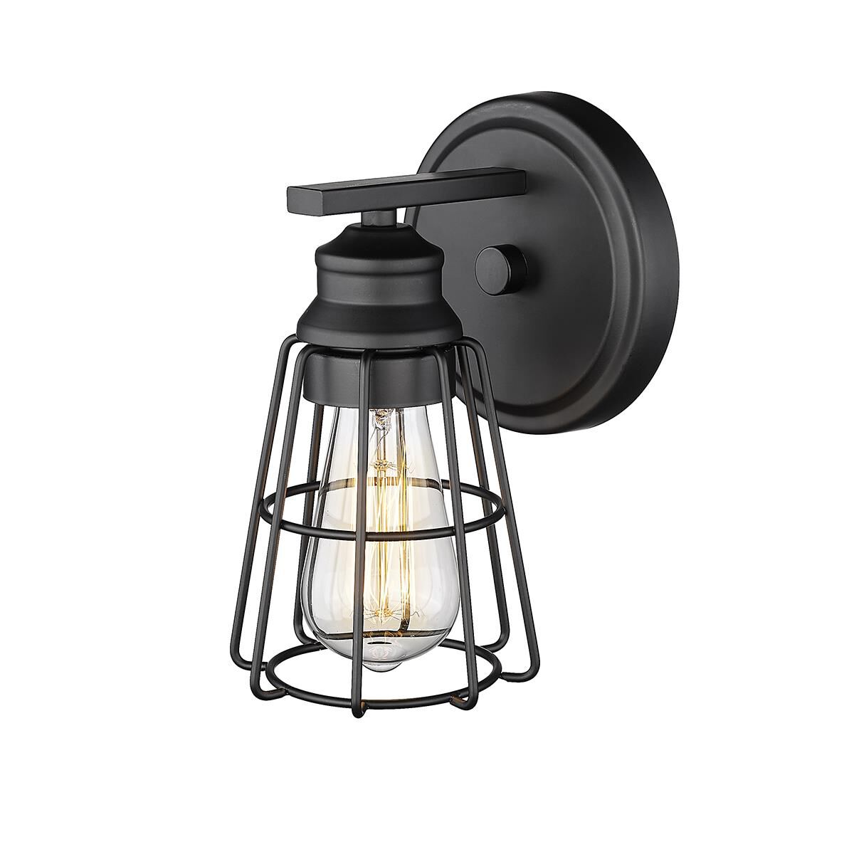 Shown in Matte Black finish and Steel shade