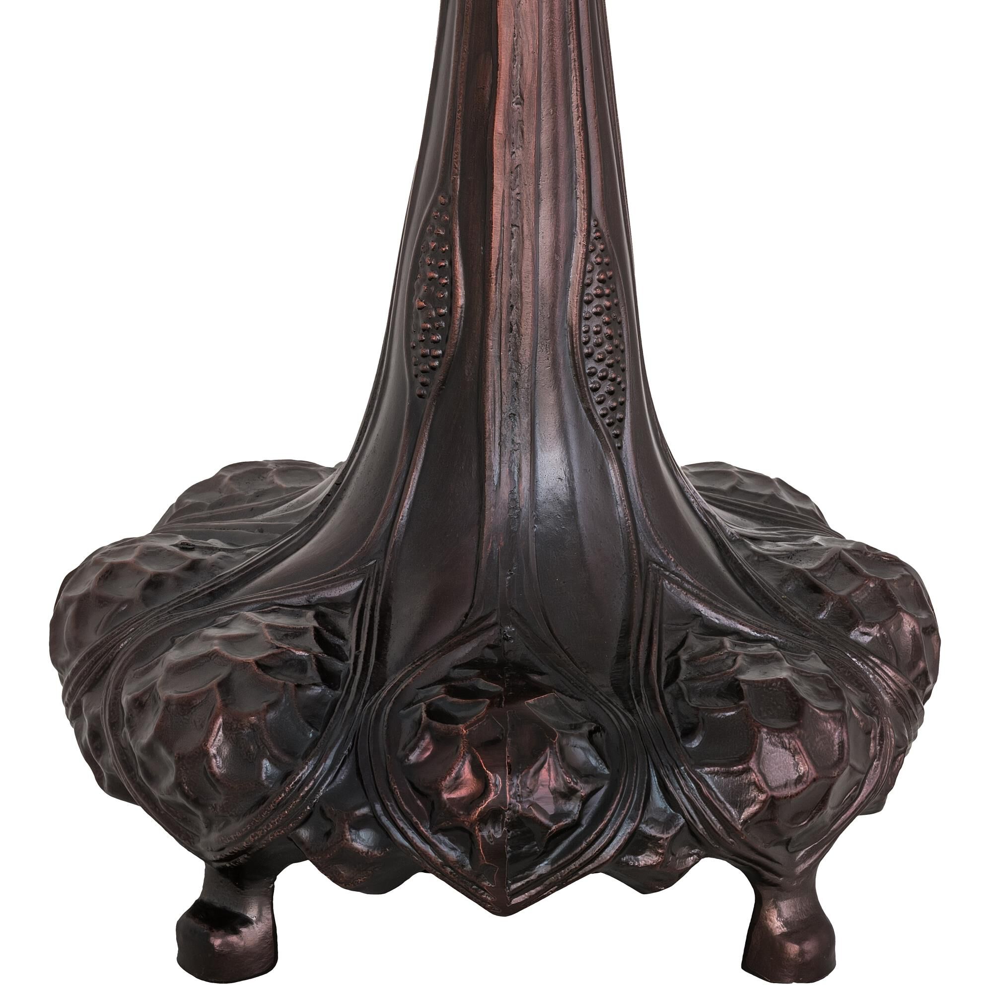 Shown in Mahogany Bronze finish and Ruby;Mauve;Blue;Violet;Beige;White glass