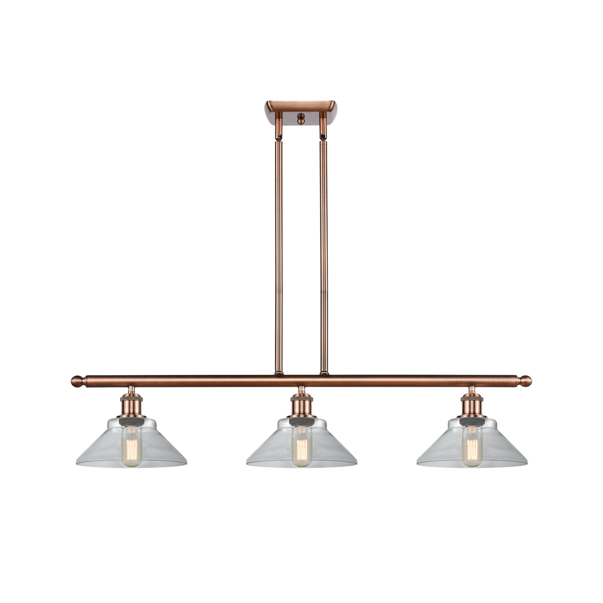 Shown in Antique Copper finish and Disc glass and Glass shade