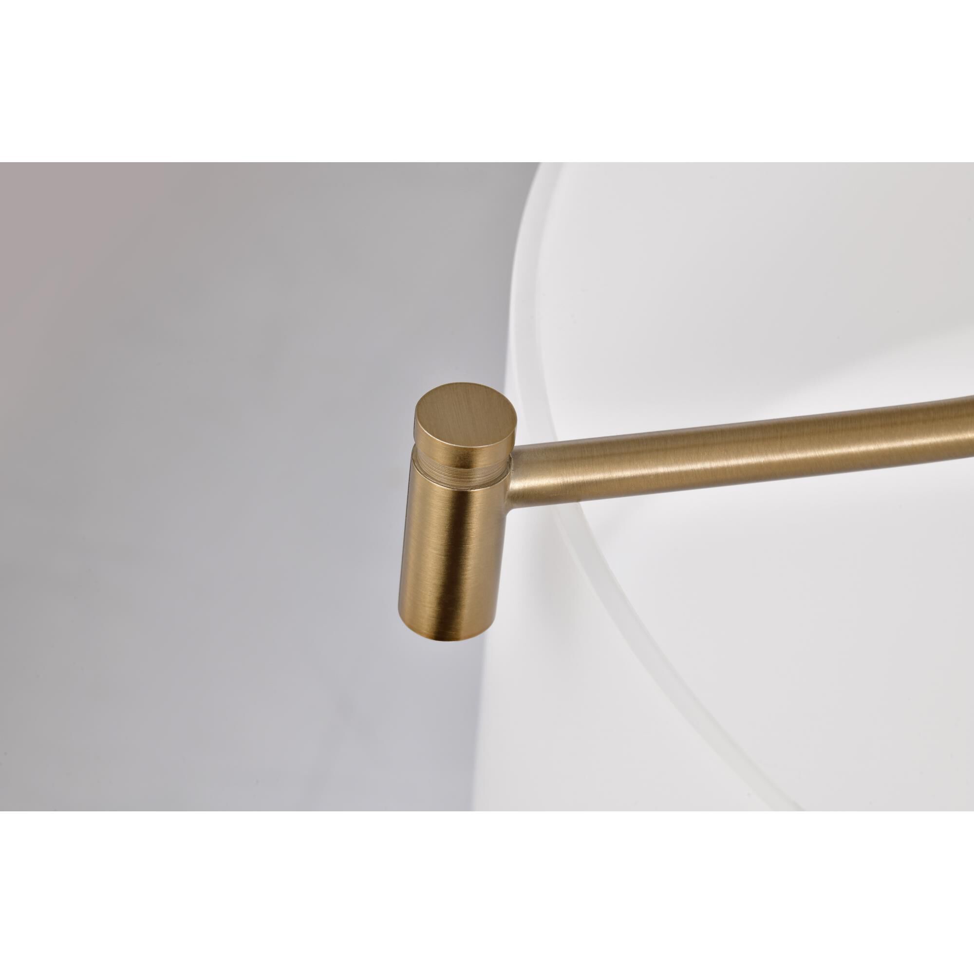 Shown in Burnished Brass finish and White Opal glass