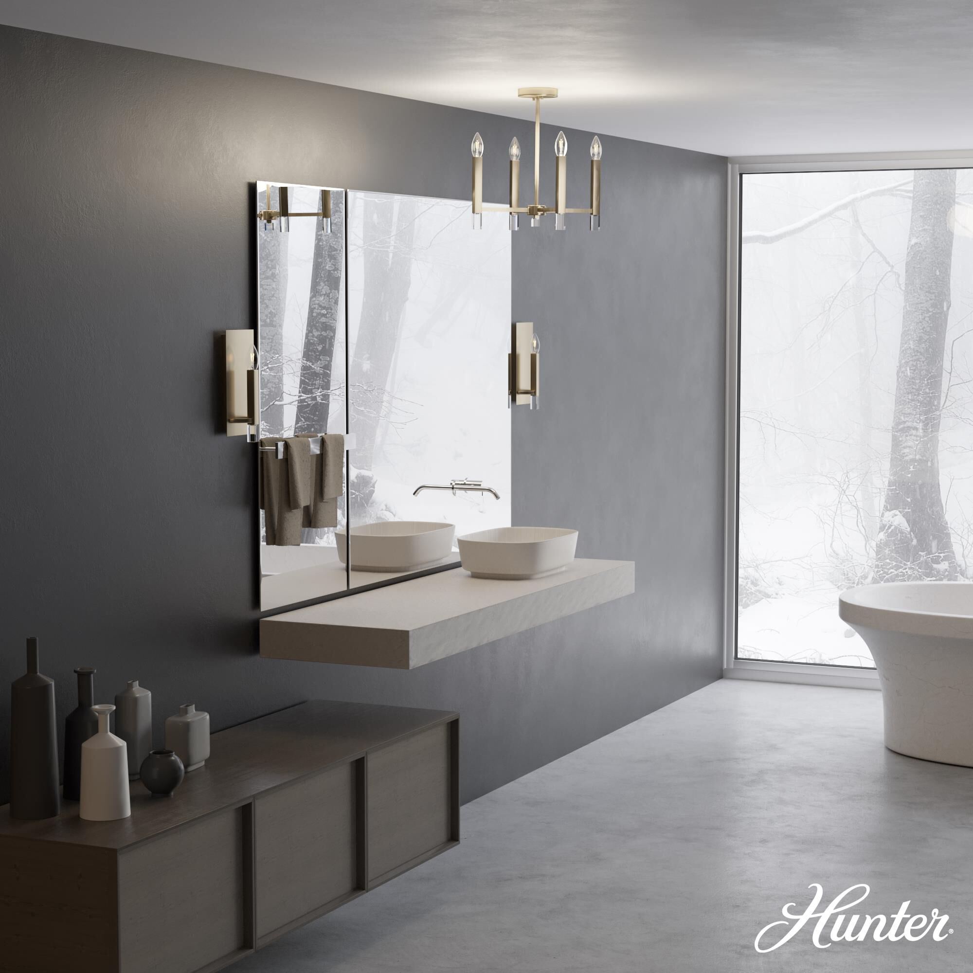 Sunjai 17 Inch Large Pendant by Hunter Fan