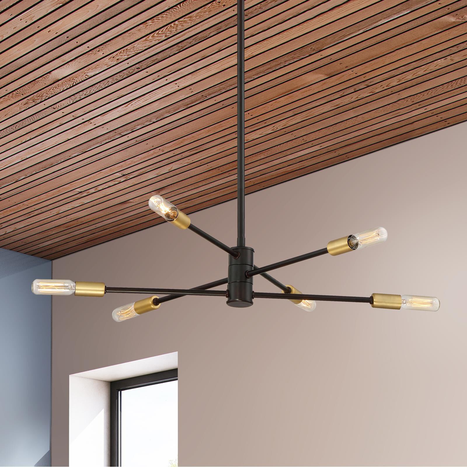 Lyrique 21 Inch 6 Light Mini Chandelier by Savoy House