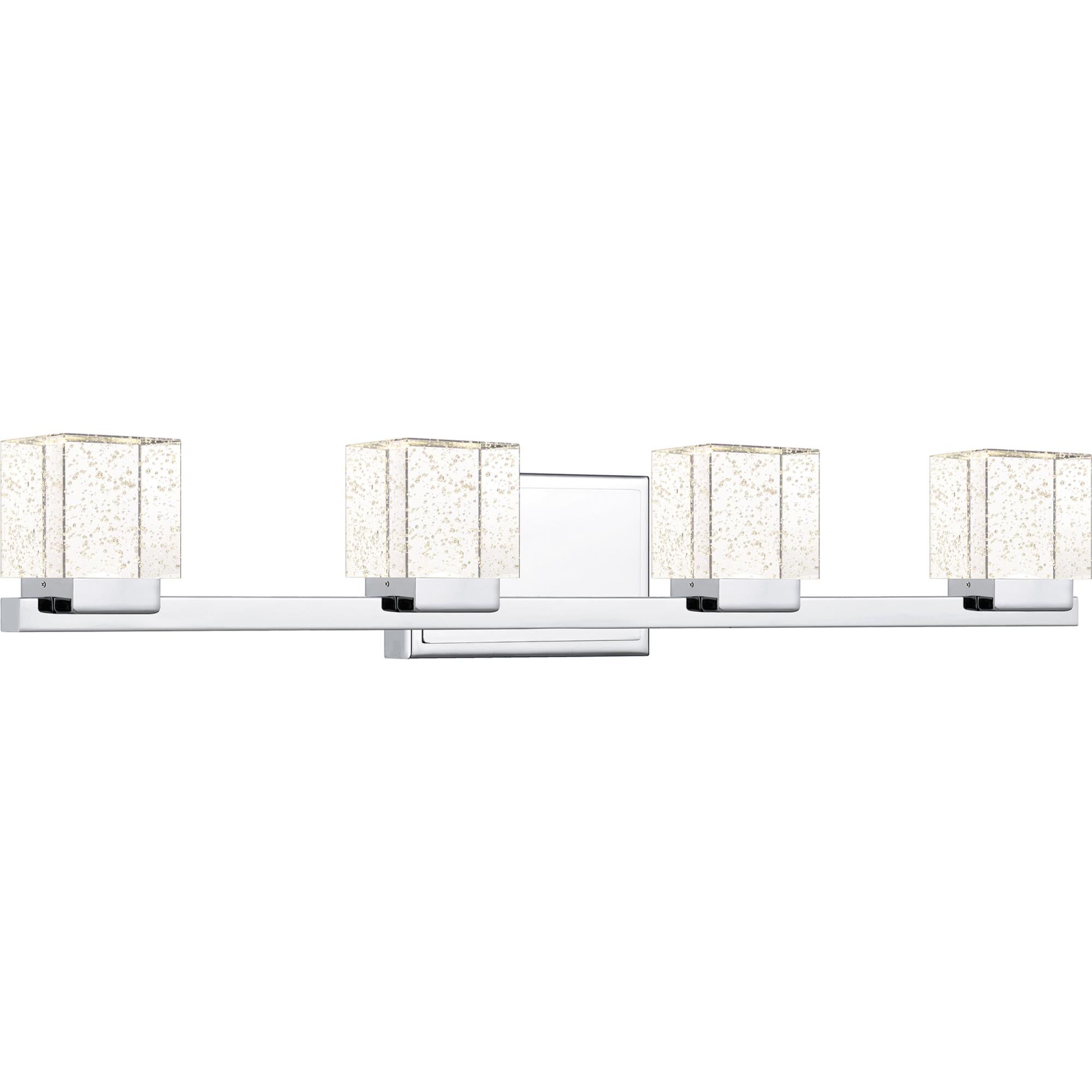 Shown in Polished Chrome finish and Bubble glass