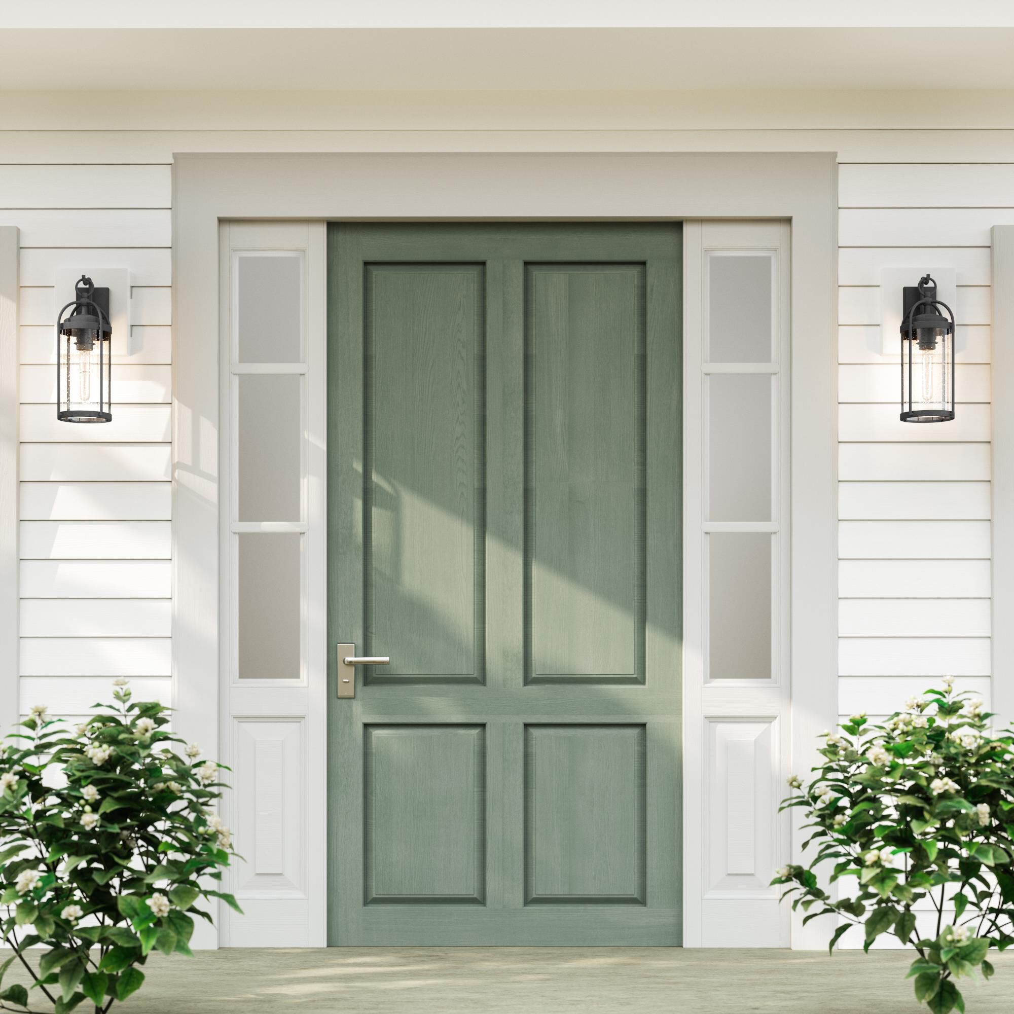 Shown in Gray finish and Clear Seeded glass