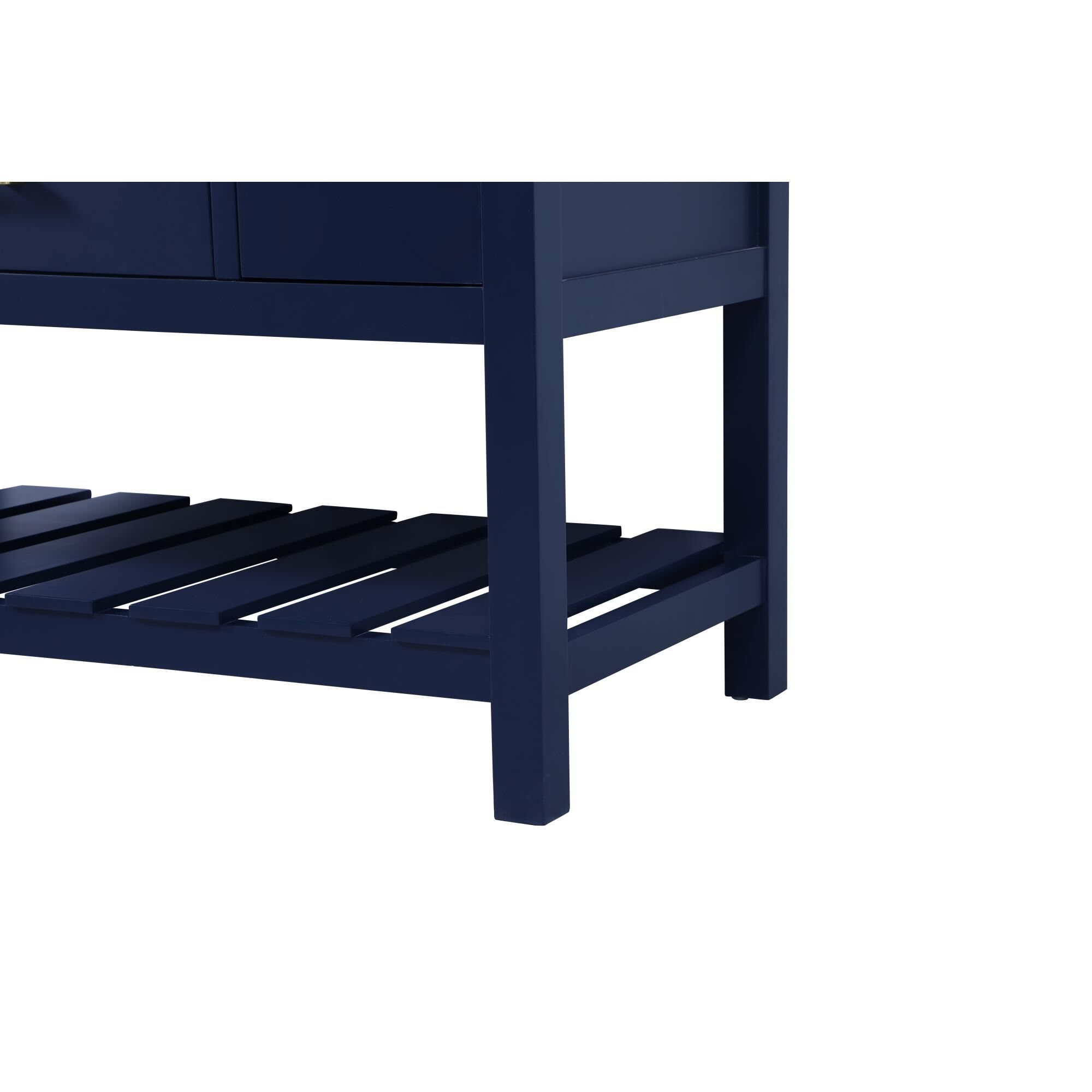 Shown in Blue finish and Without Backsplash accent