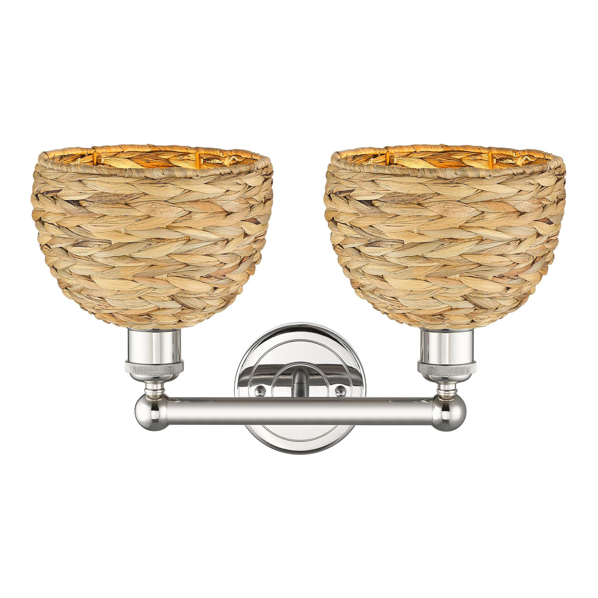 Bruno Marashlian Woven Rattan 17 Inch Bath Vanity Light by Innovations Lighting