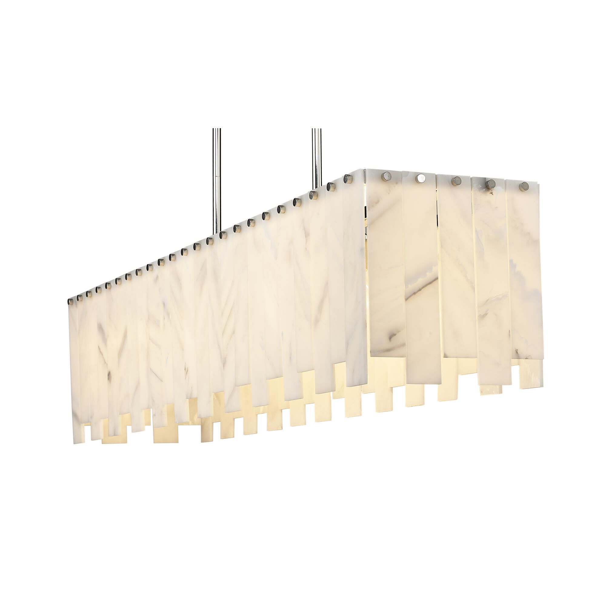 Shown in Polished Nickel finish and Alabaster Resin shade