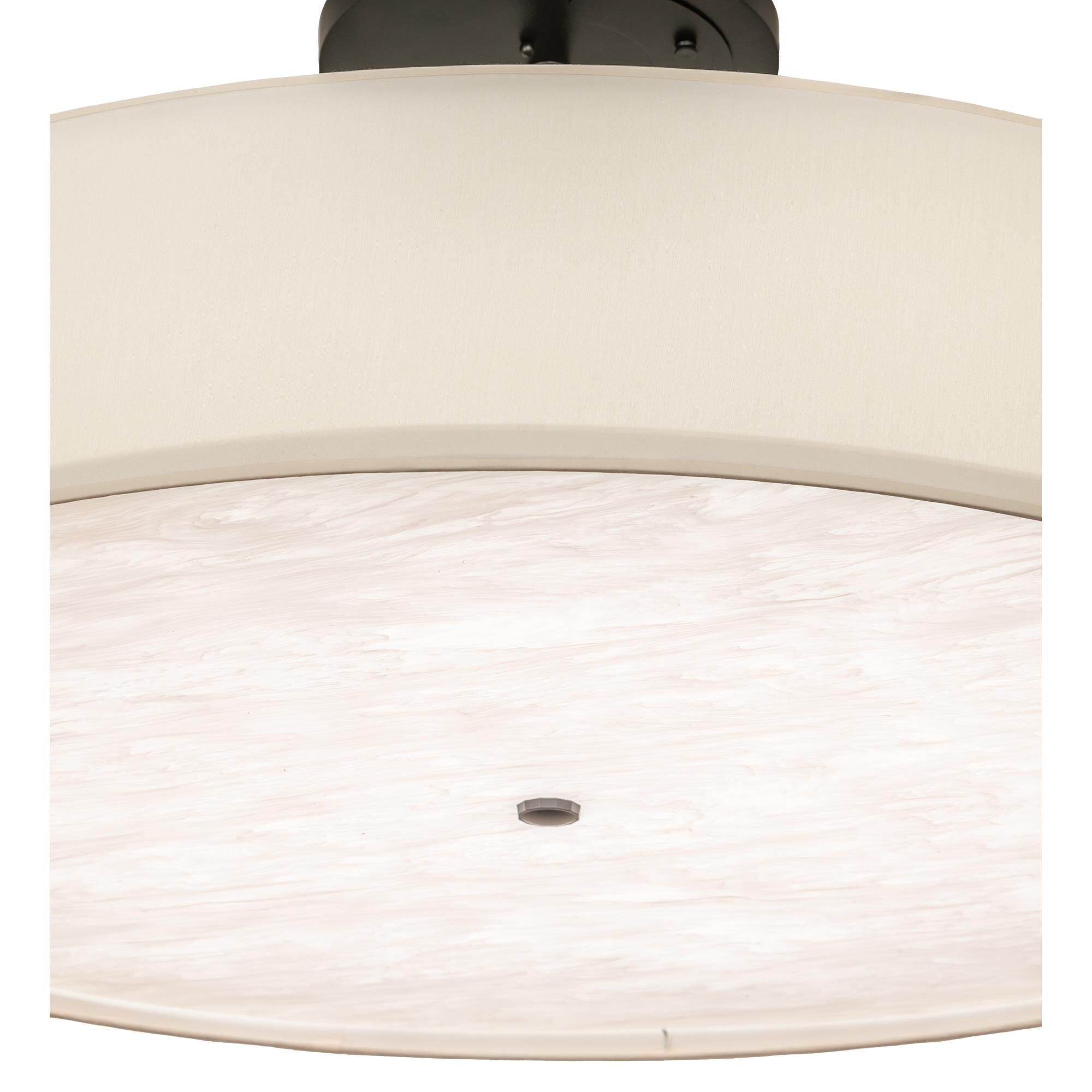 Meyda Lighting Cilindro Textrene 42 Inch LED Large Pendant