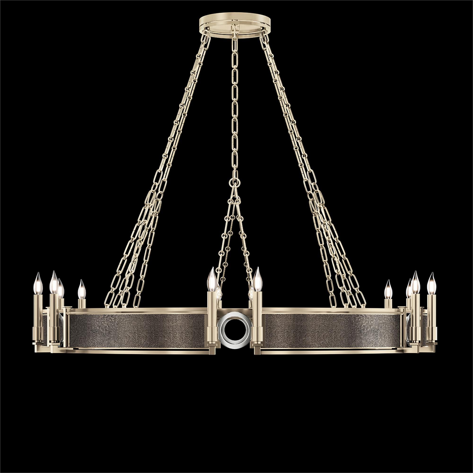 Shown in Champagne and Nickel  finish and Pebble accent