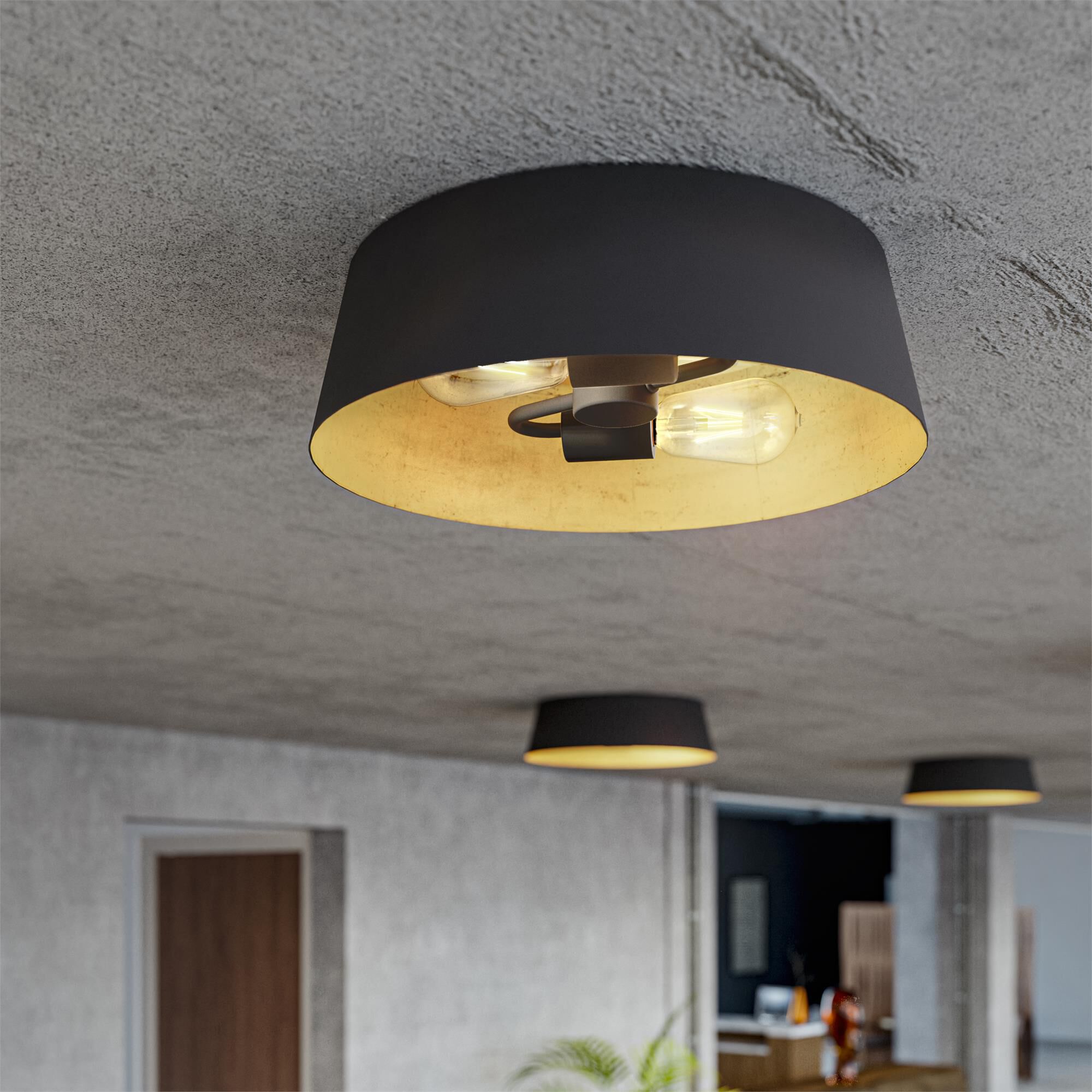 Shown in Gold finish and Black/Gold Steel shade