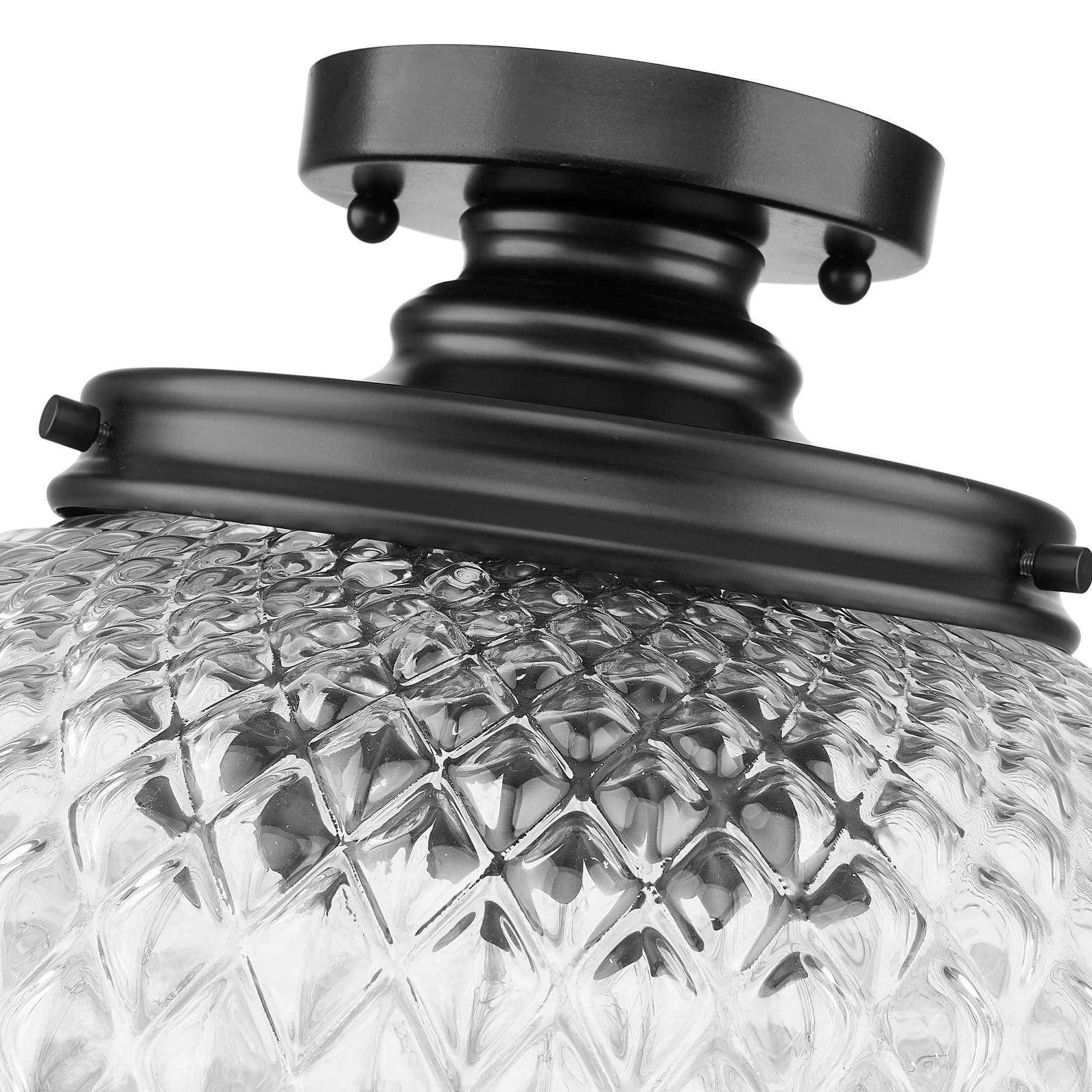 Shown in Matte Blake finish and Clear glass