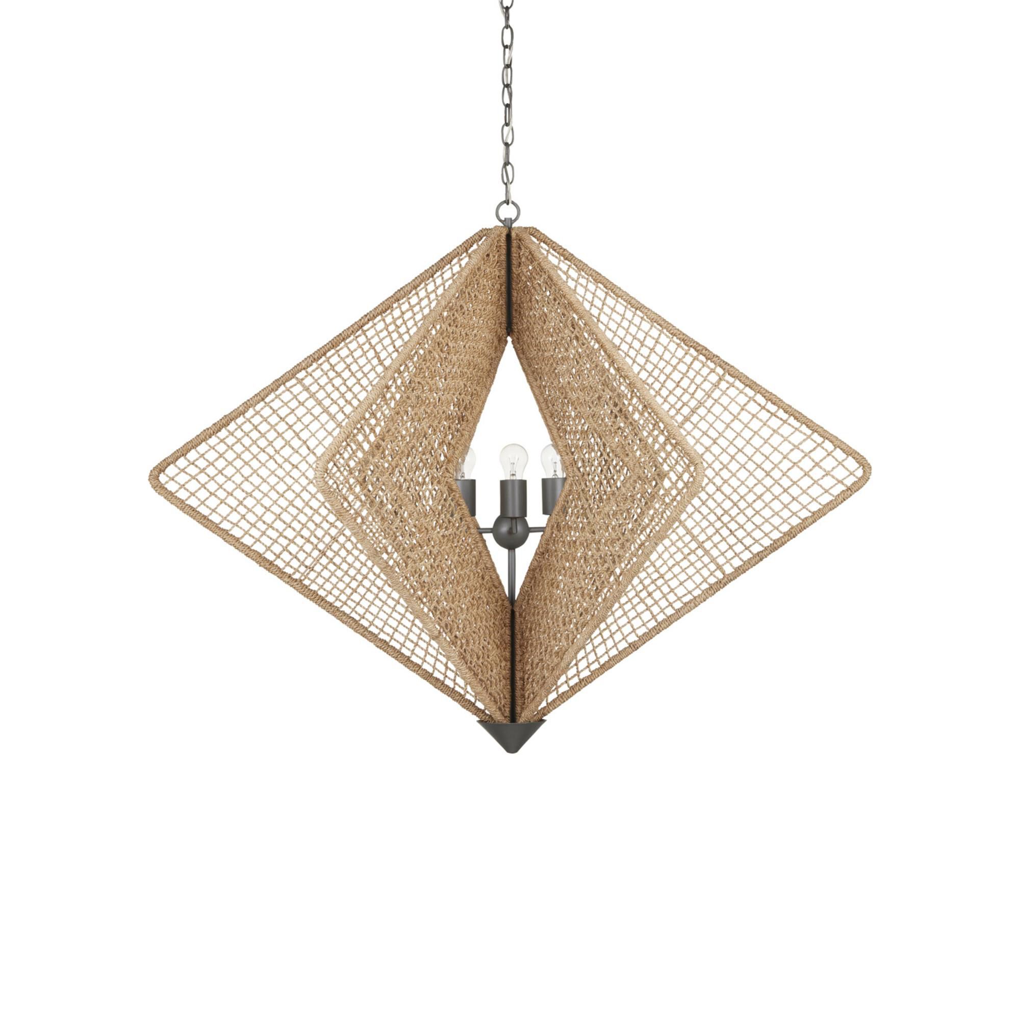 Hiroshi Koshitaka Shizen 47 Inch 3 Light Chandelier,
