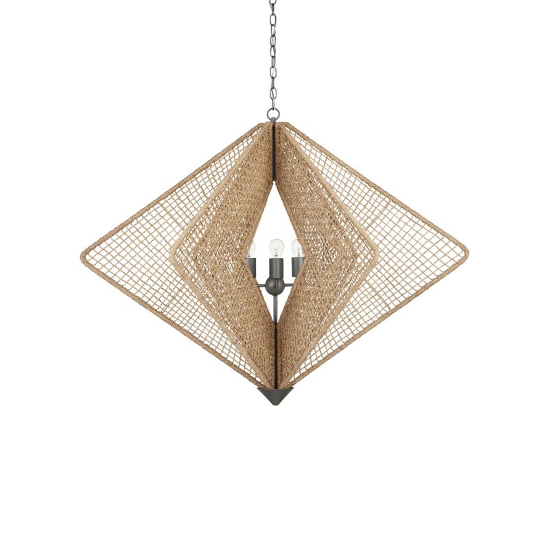 Hiroshi Koshitaka Shizen 47 Inch 3 Light Chandelier by Currey and Company