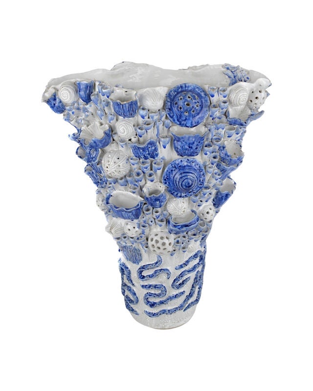 Coral Reef Large 22 Inch Vase-Urn by Currey and Company