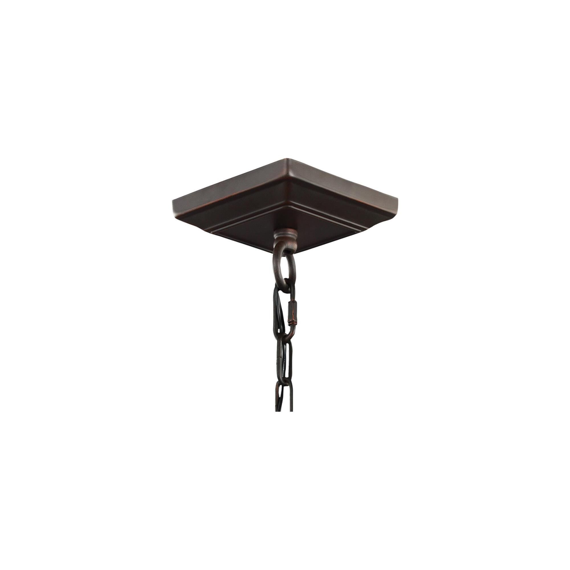 Shown in Dark Antique Copper - Antique Copper finish and Stainless Steel shade