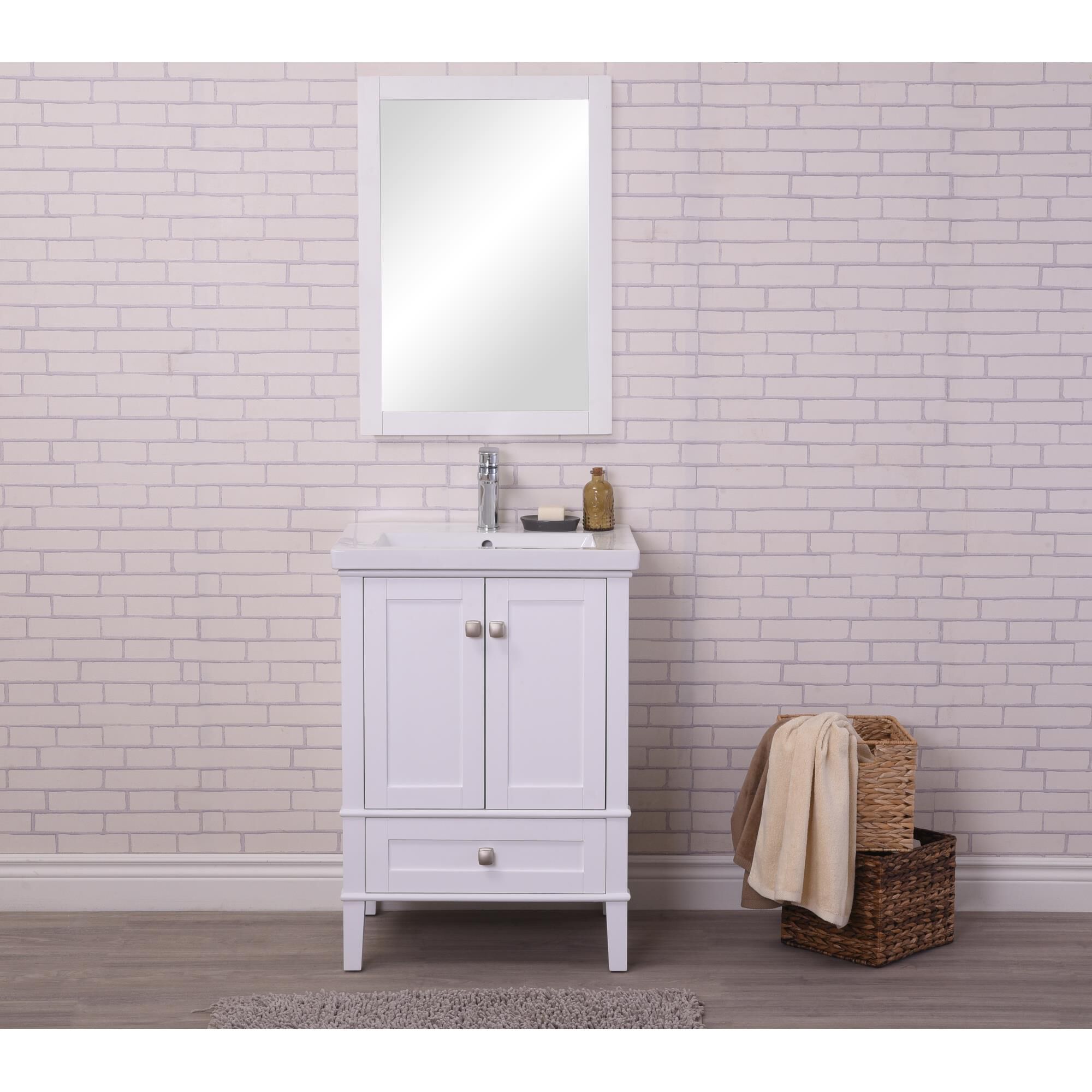 Shown in White finish