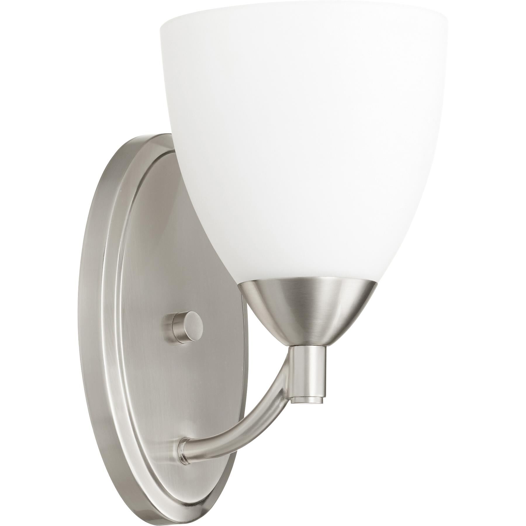 Shown in Satin Nickel finish and Satin Opal shade