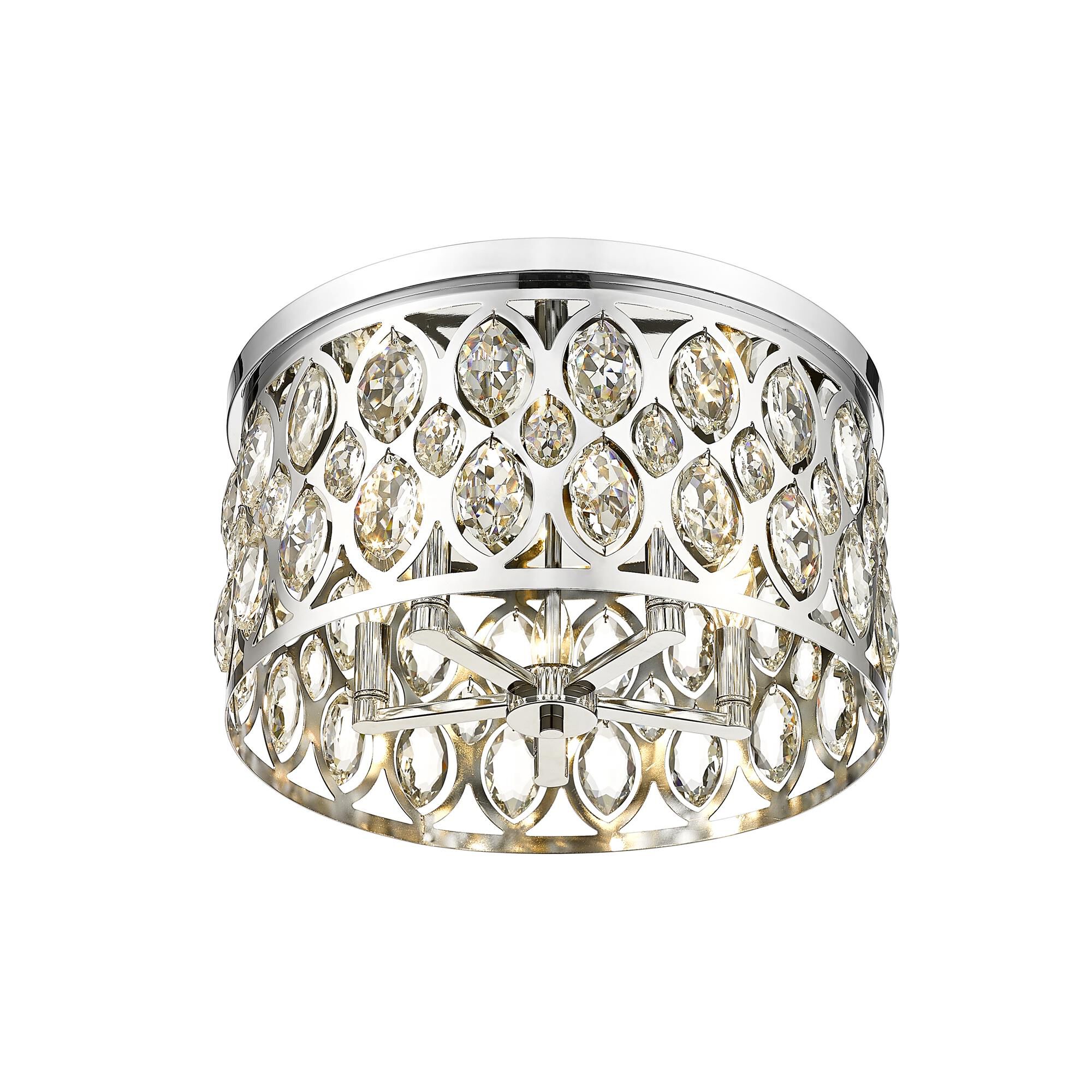 Shown in Chrome finish and Clear Crystal glass