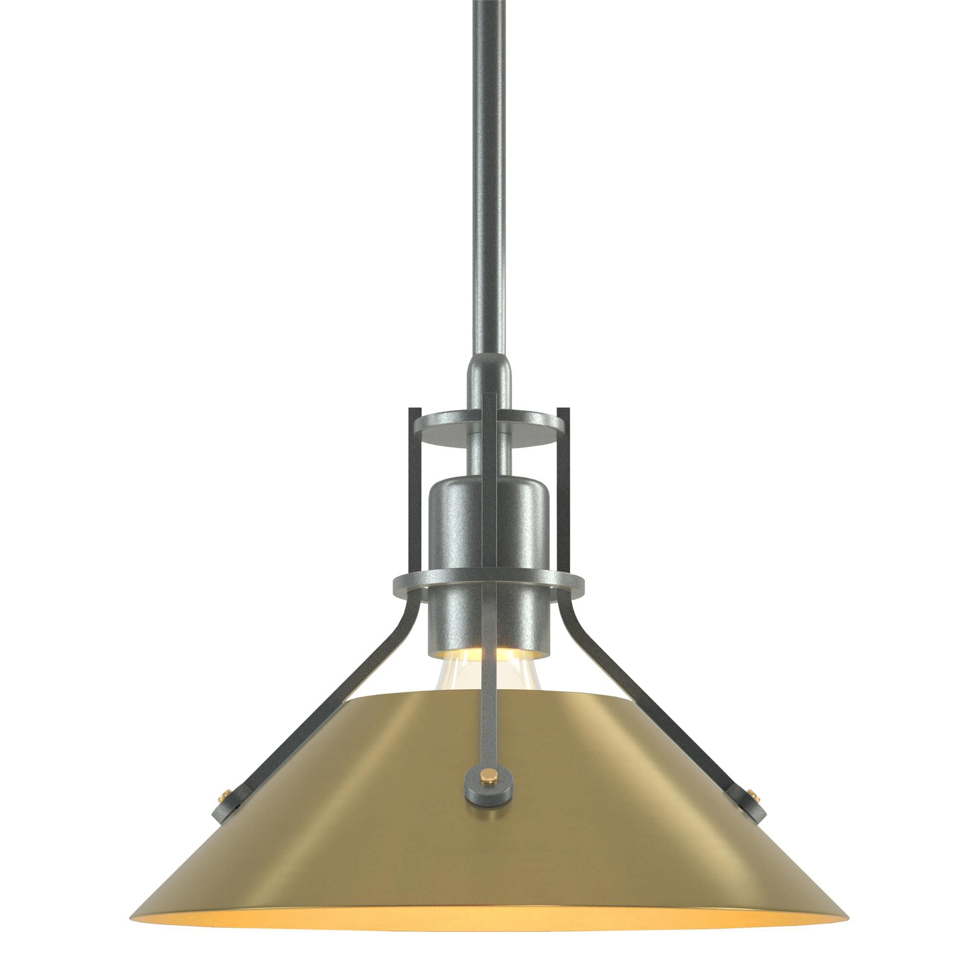 Shown in Vintage Platinum finish and Modern Brass (86) accent