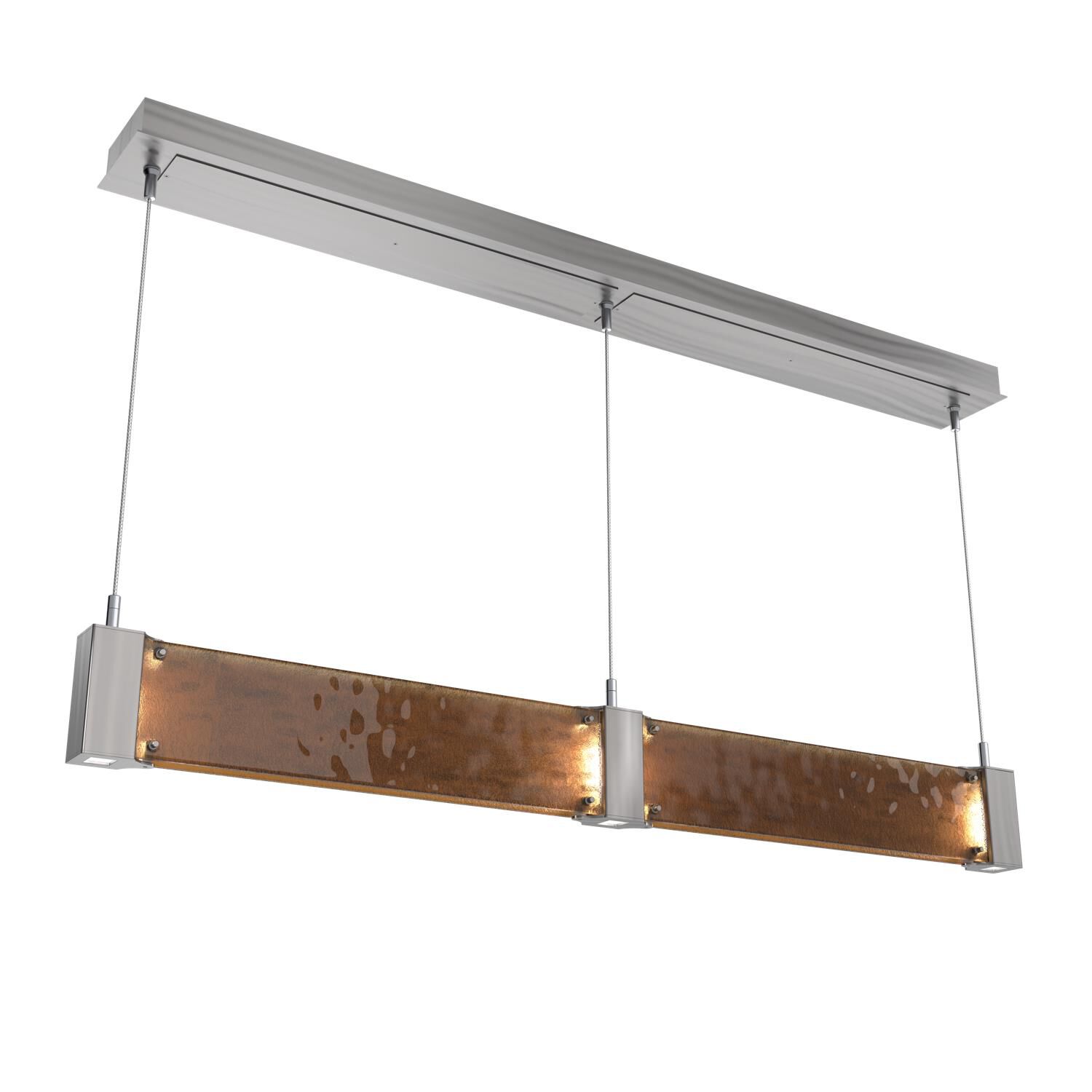 Shown in Satin Nickel finish and Bronze glass